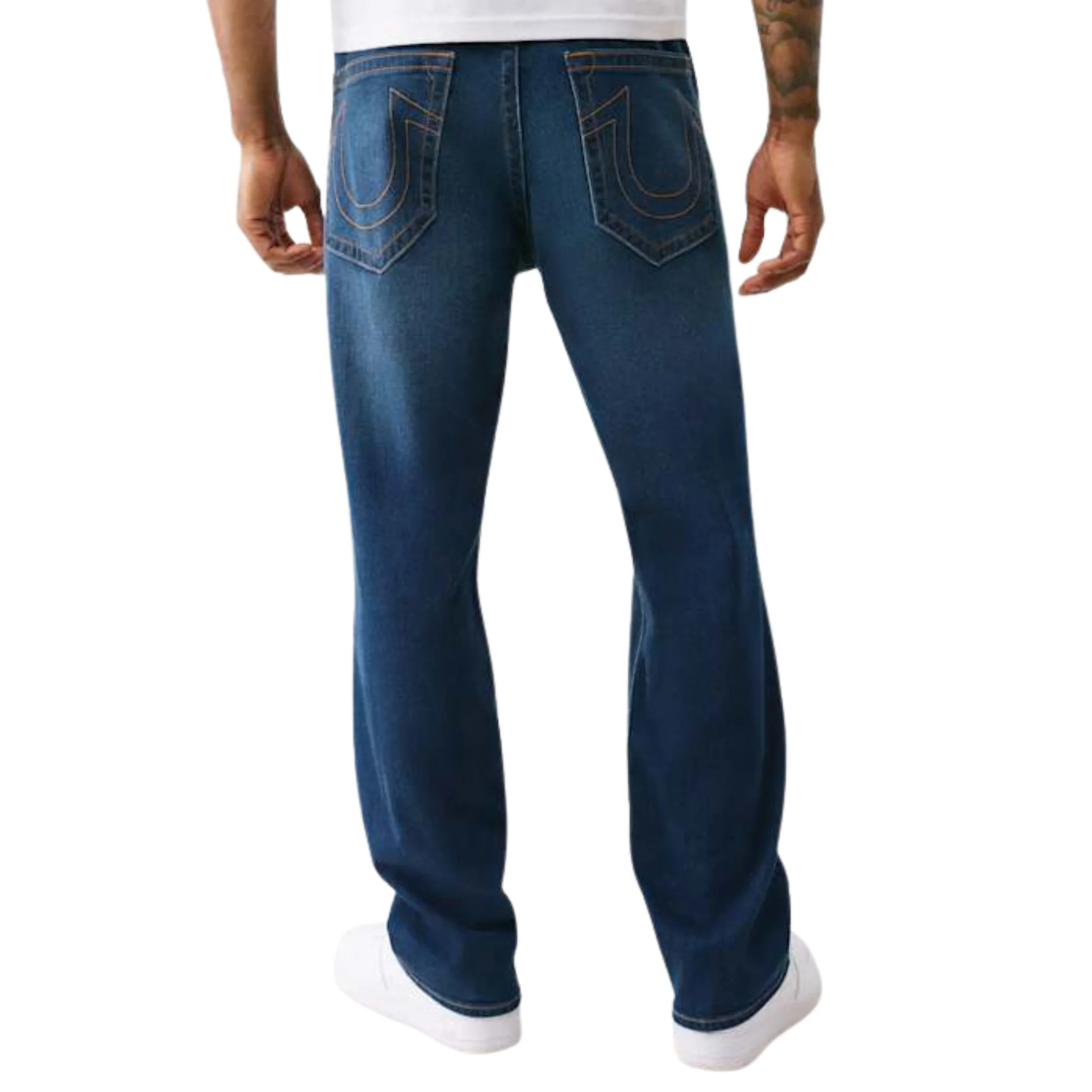 Mens True Religion Damon Dark Wash Bobby SN NF Baggy Jeans - Image 4