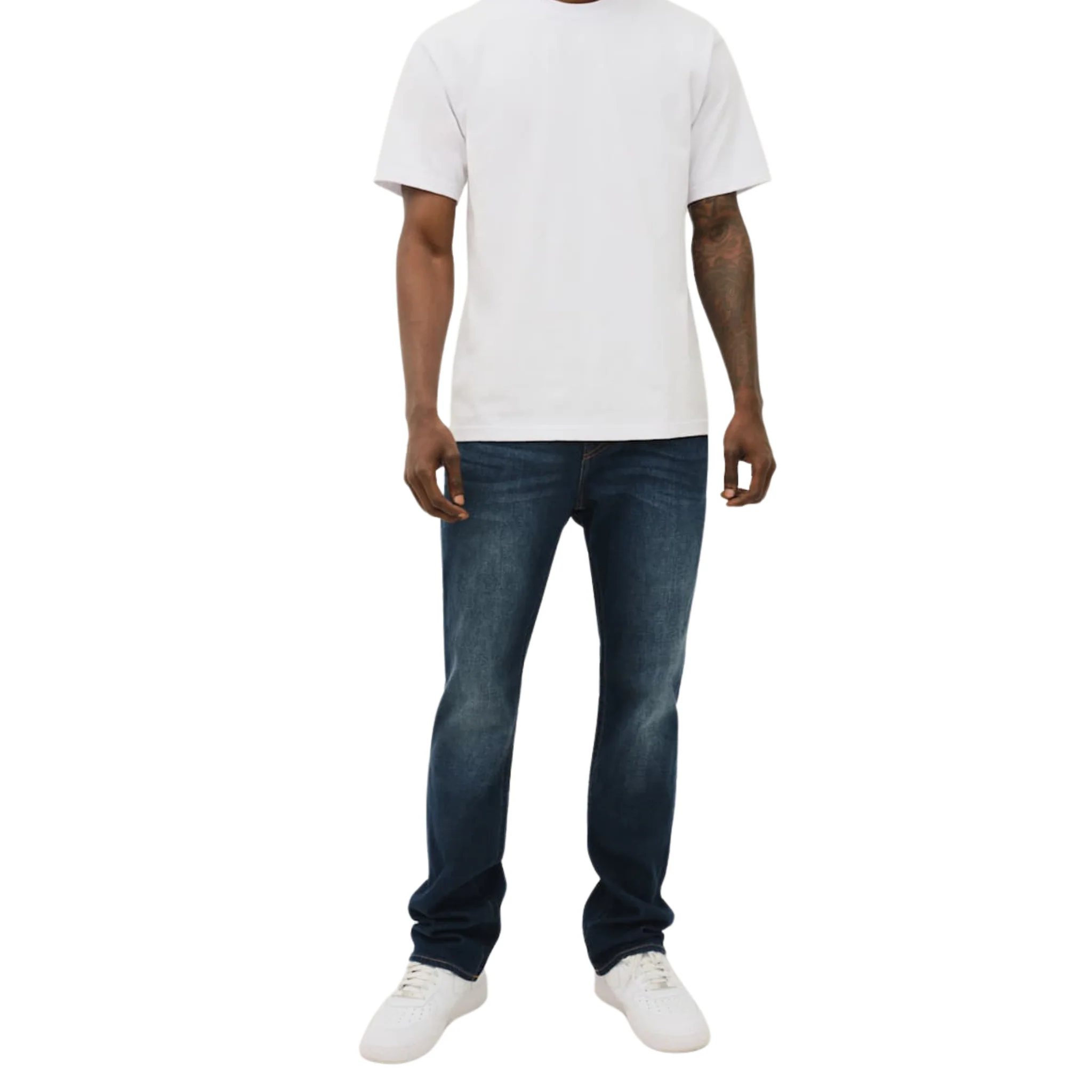 Mens True Religion Damon Dark Wash Ricky SN Flap Jeans - Image 2