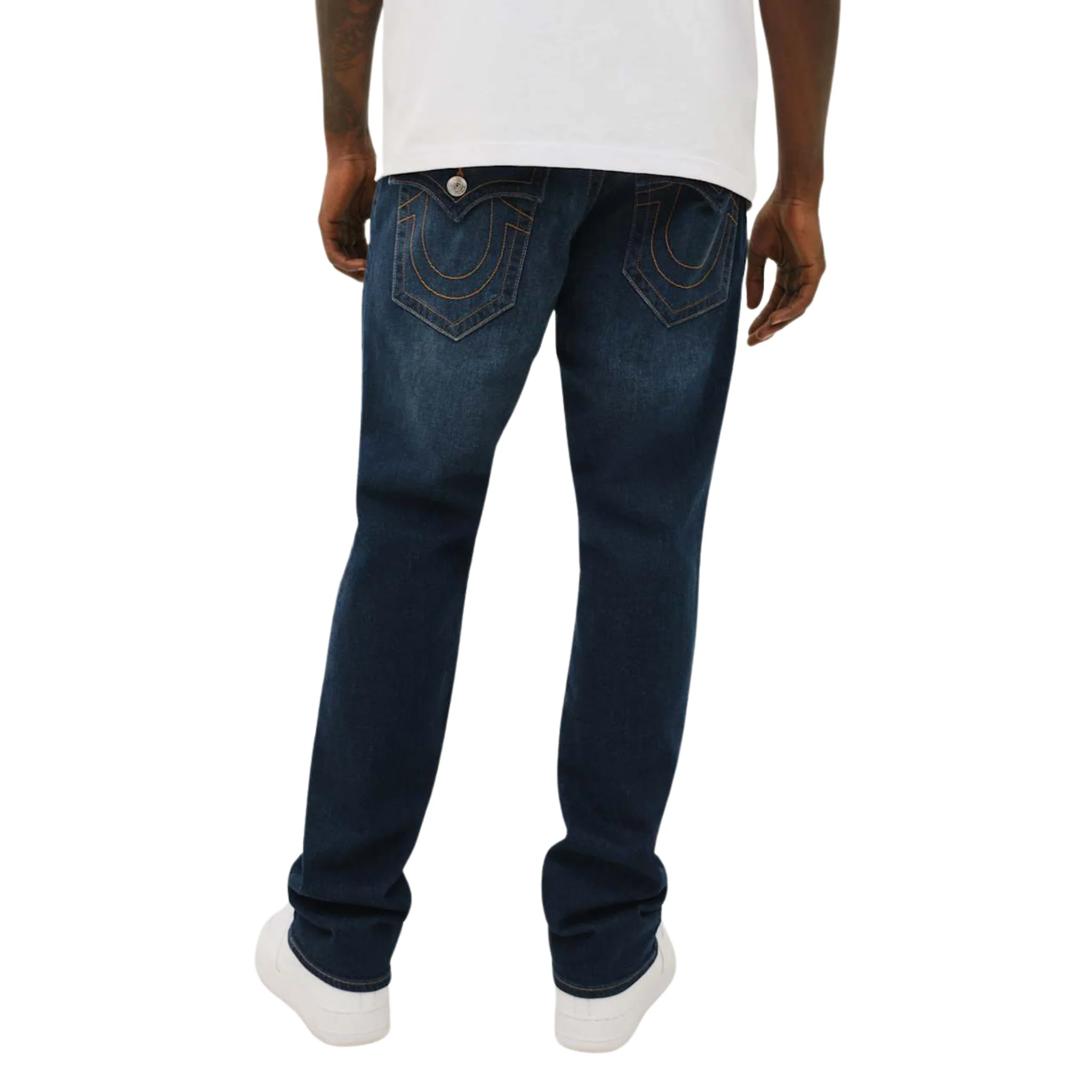 Mens True Religion Damon Dark Wash Ricky SN Flap Jeans - Image 4