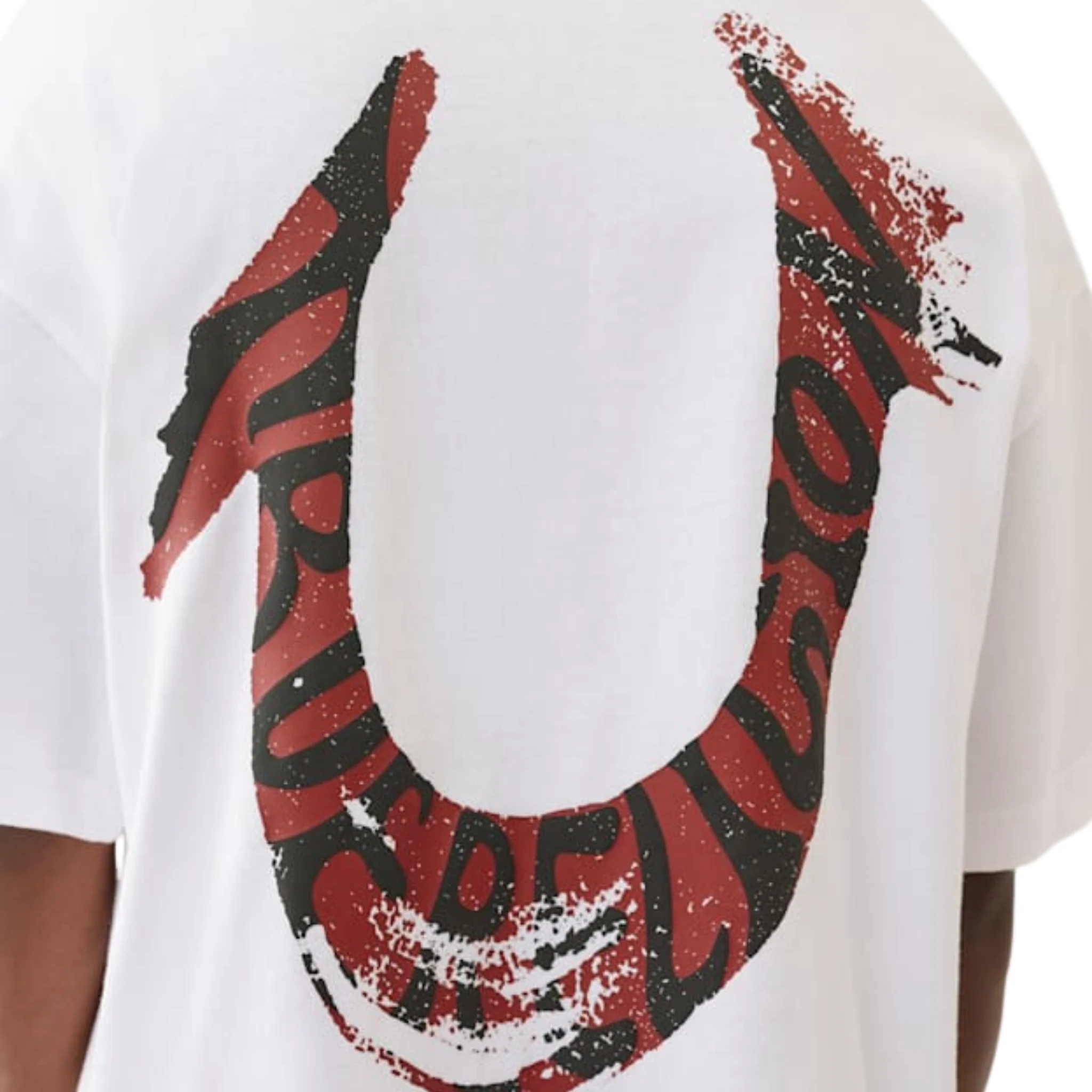 Mens True Religion Optic White Painted HS Oversized S/s T Shirt - Image 4