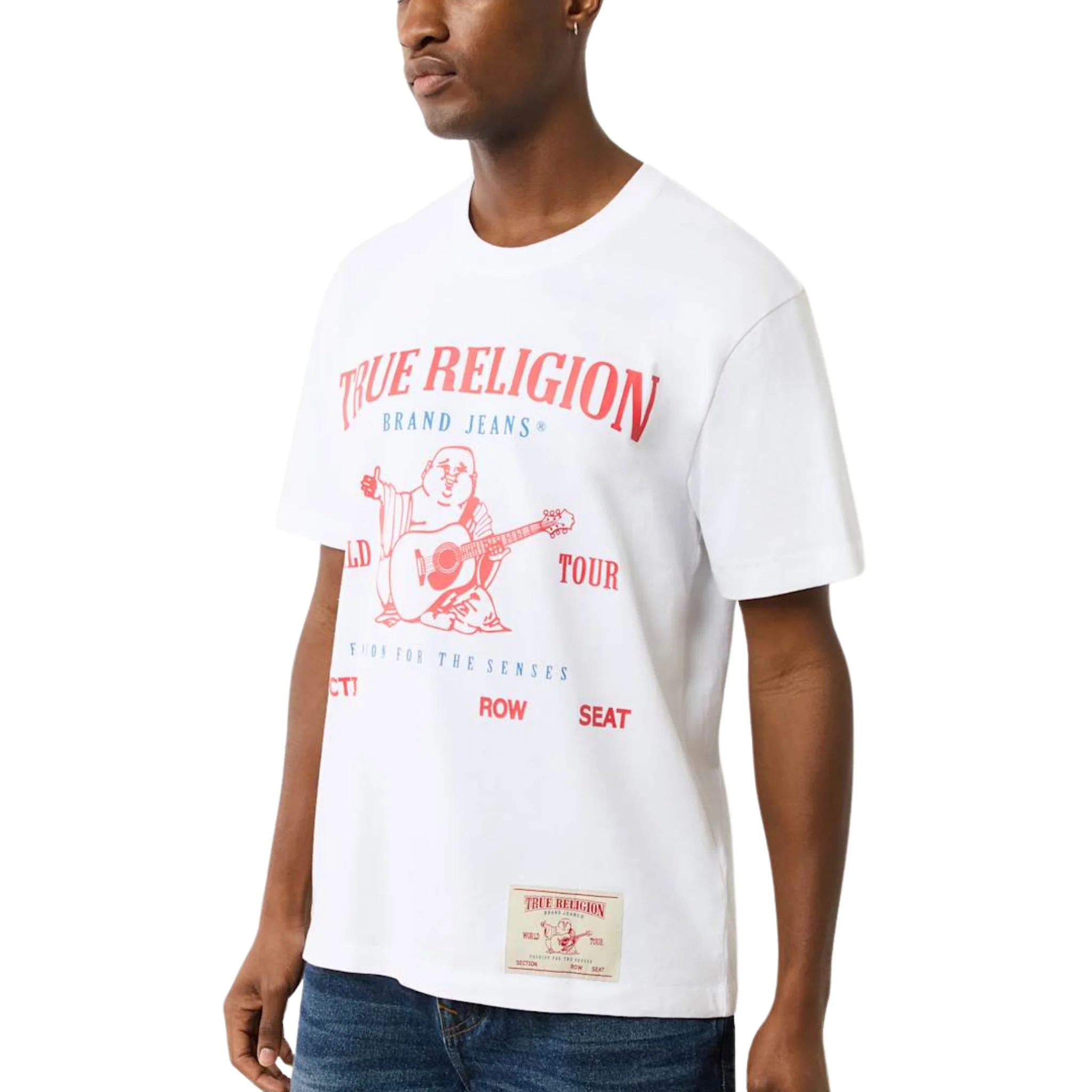 Mens True Religion Optic White SRS Graphic S/s T Shirt - Image 3