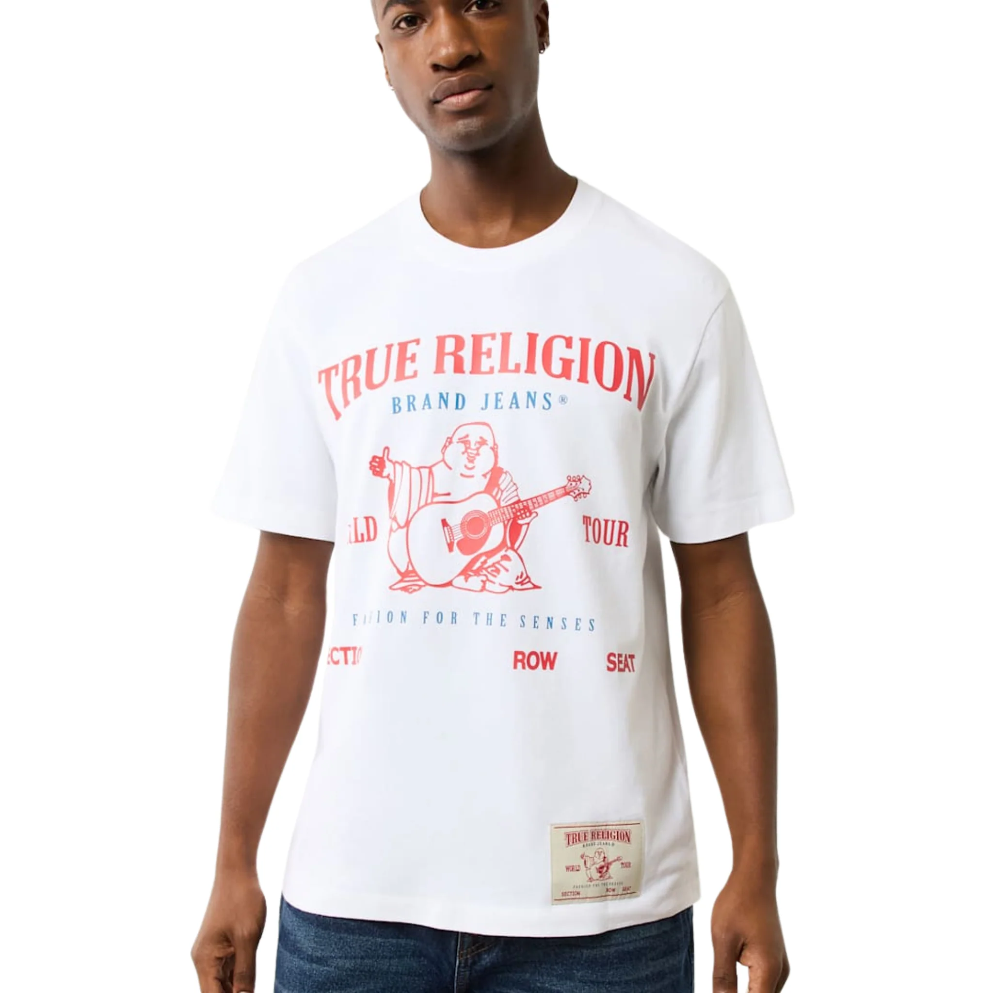 Mens True Religion Optic White SRS Graphic S/s T Shirt - Image 4
