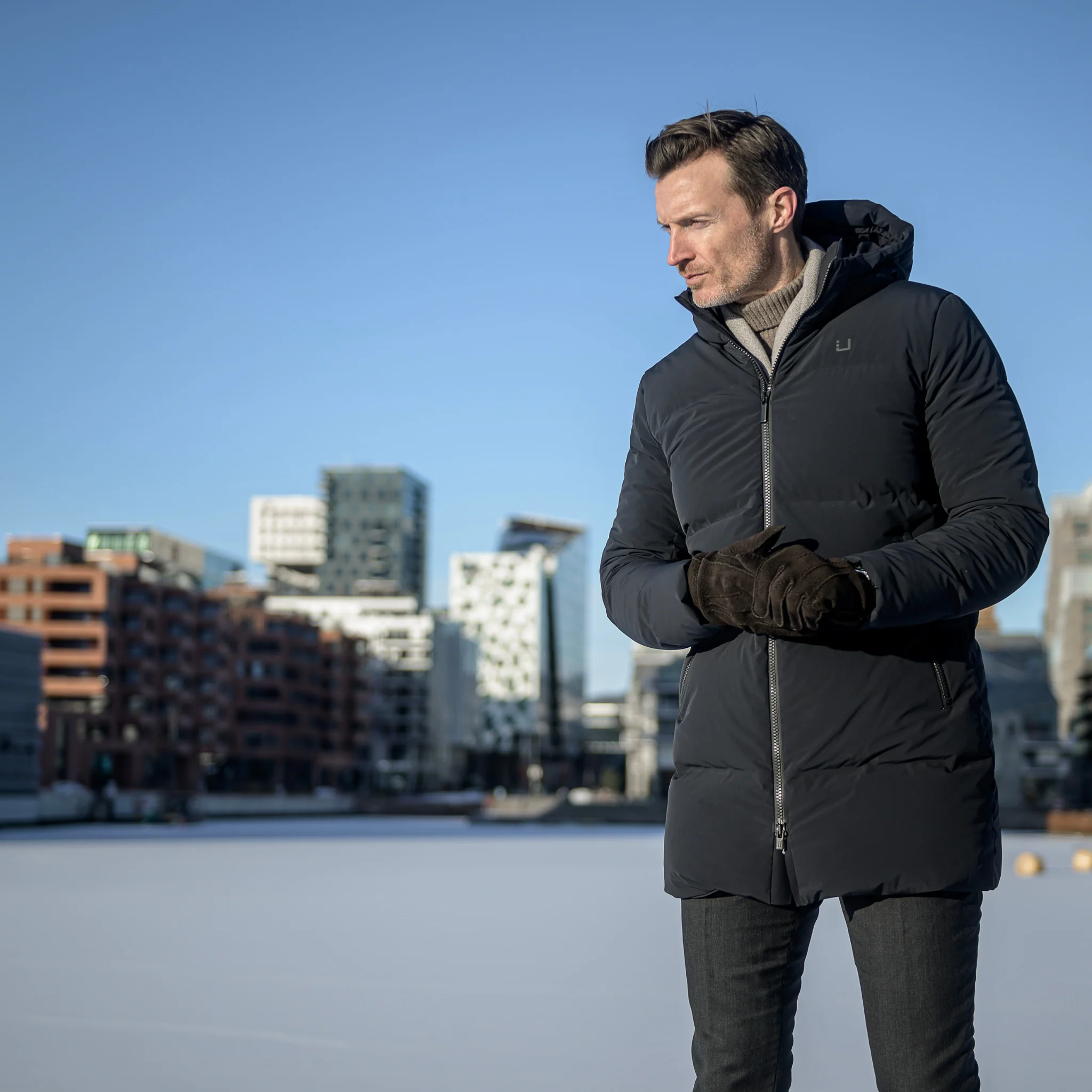 Mens UBR Black Titan Down Parka - Image 2