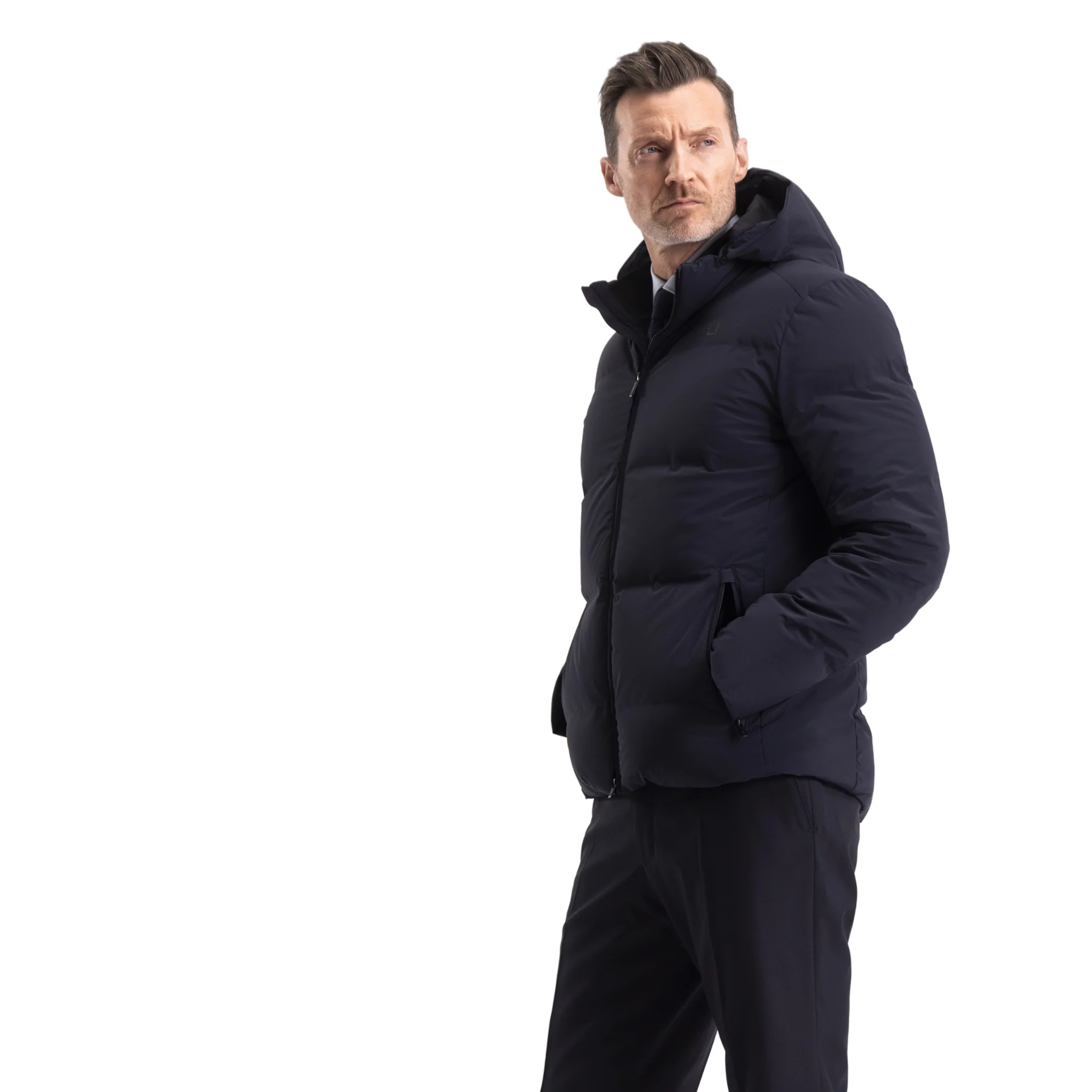 Mens UBR Navy Bolt XP Down Jacket - Image 10