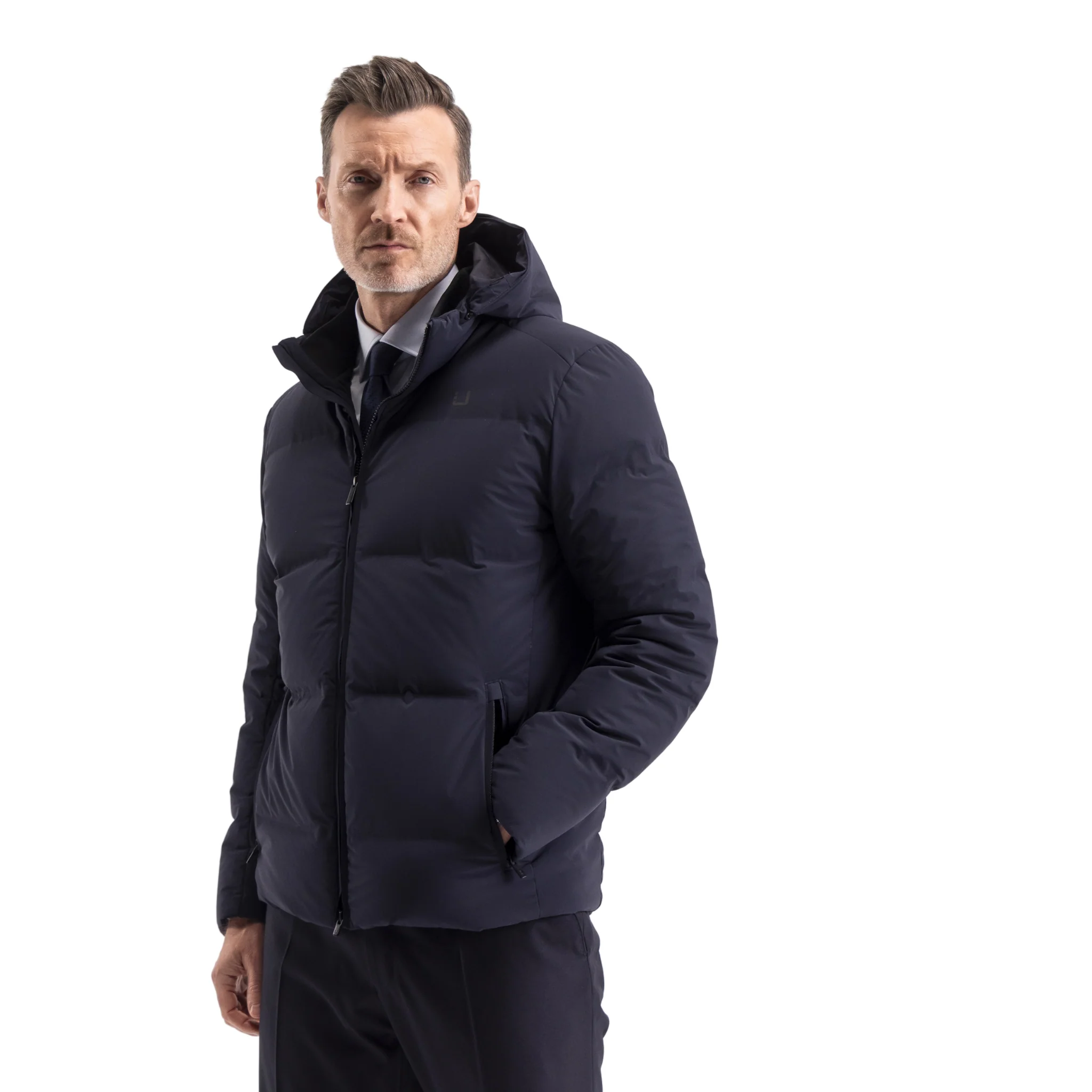 Mens UBR Navy Bolt XP Down Jacket - Image 11