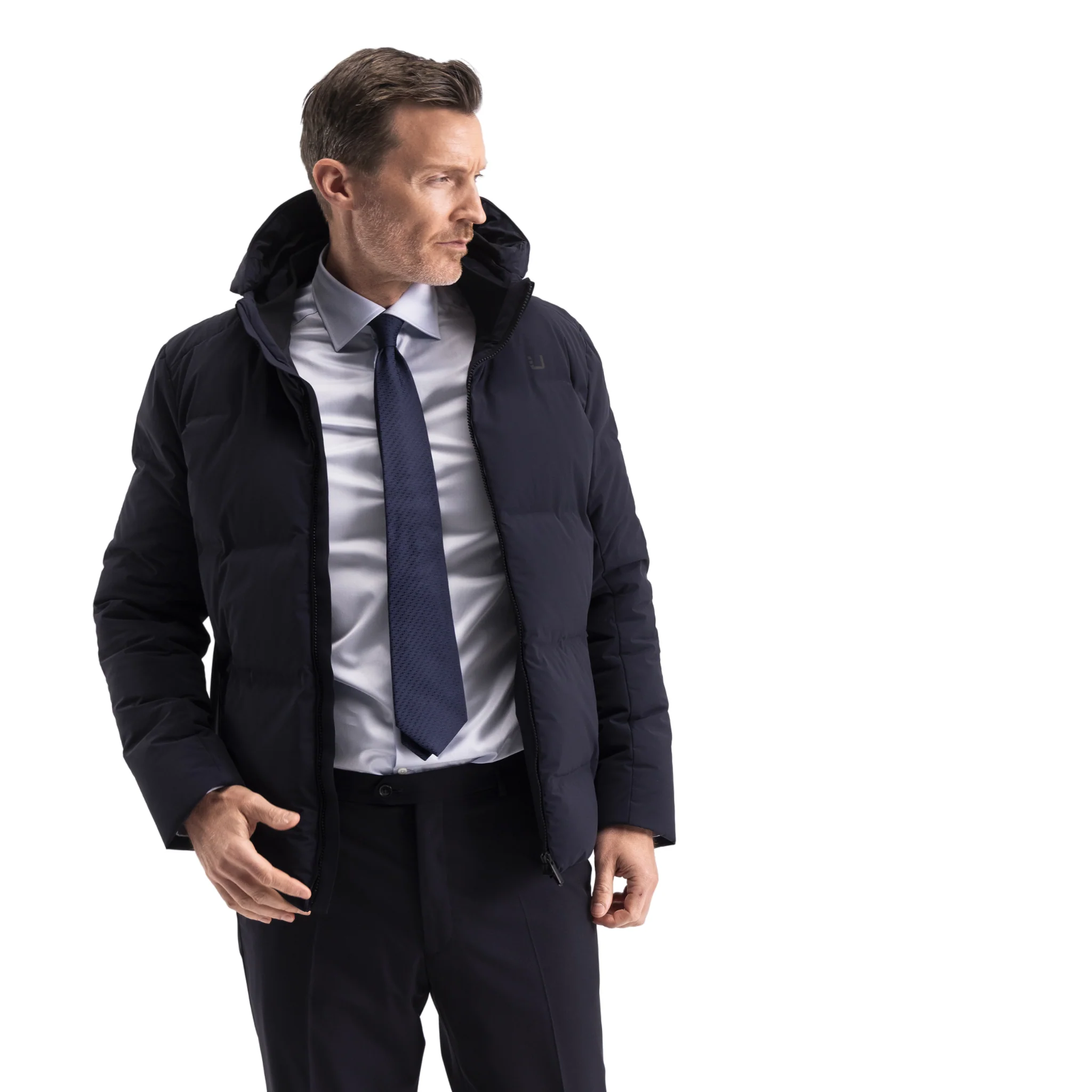 Mens UBR Navy Bolt XP Down Jacket - Image 3