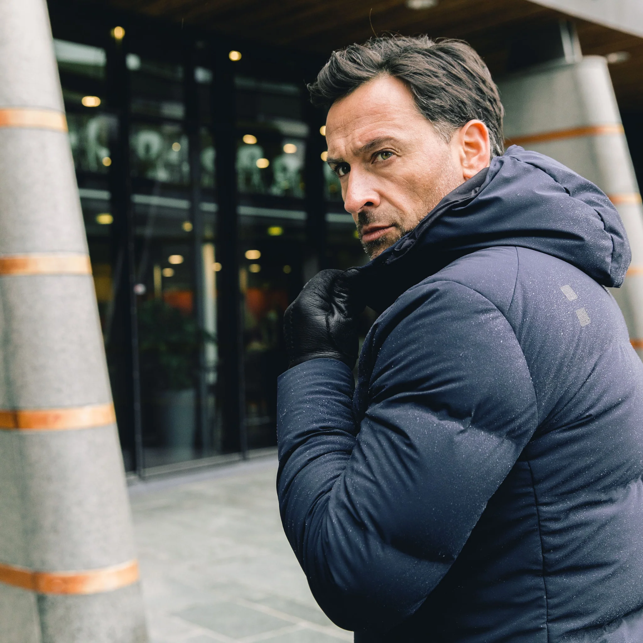 Mens UBR Navy Bolt XP Down Jacket - Image 6