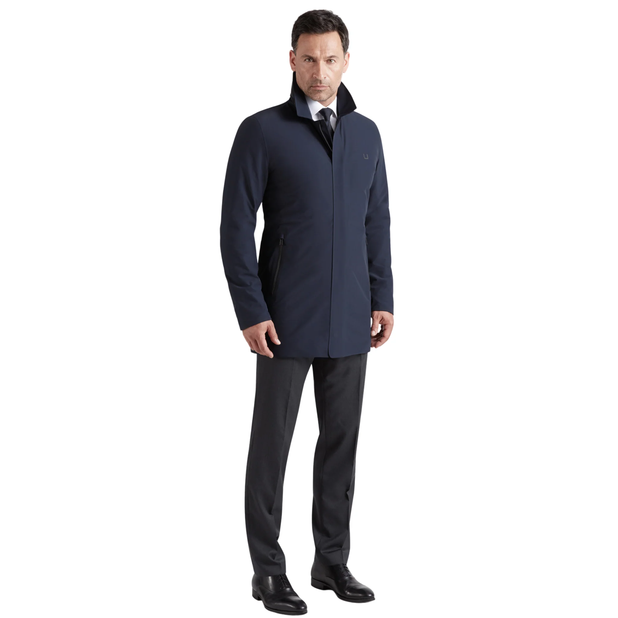 Mens UBR Navy Regulator Coat - Image 3