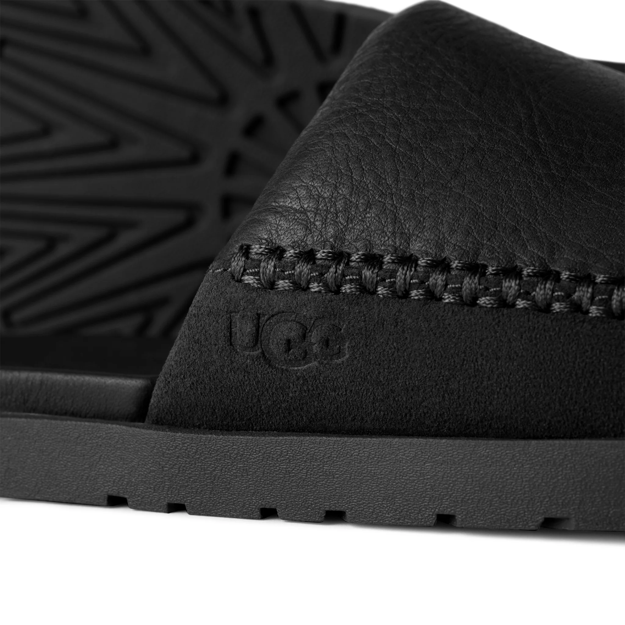 Mens UGG Black Seaside II Slides - Image 5