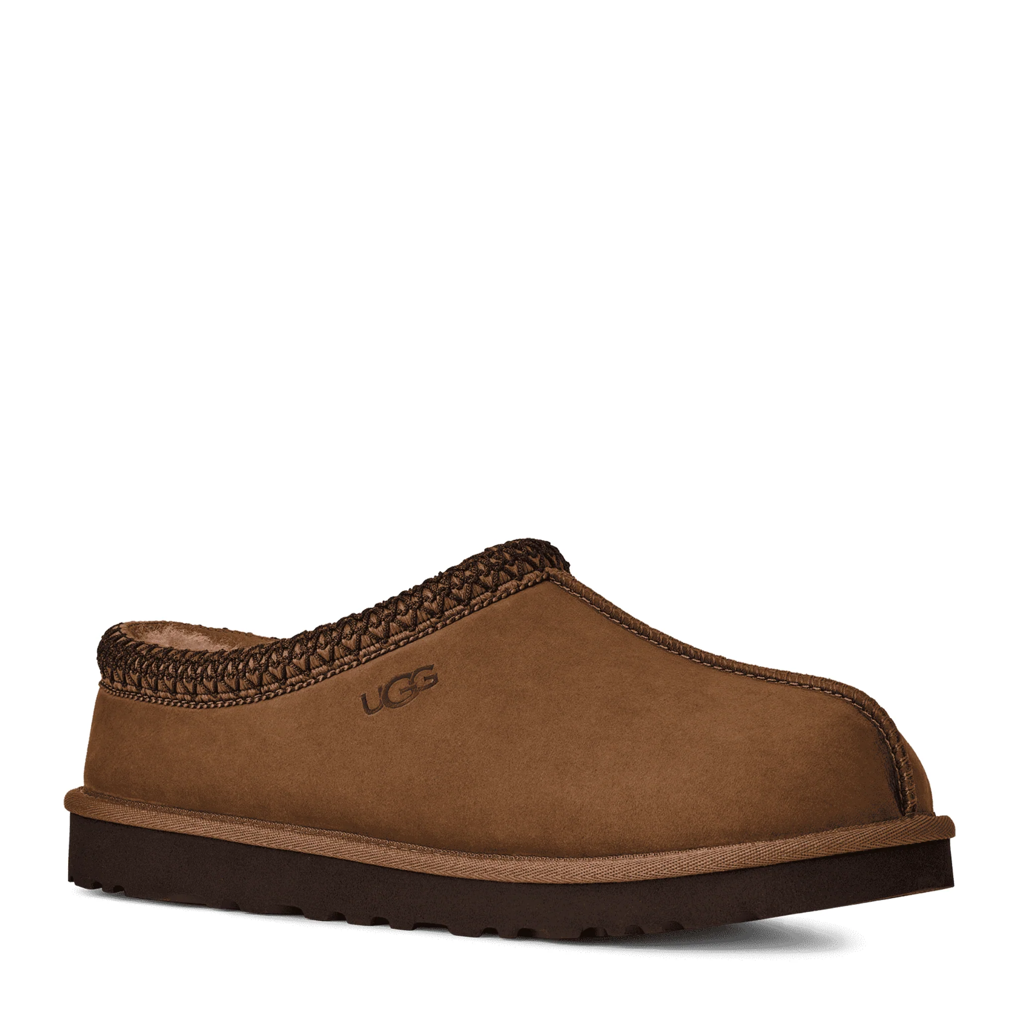 Mens UGG Dark Chestnut Tasman II Nubuck Slippers - Image 2
