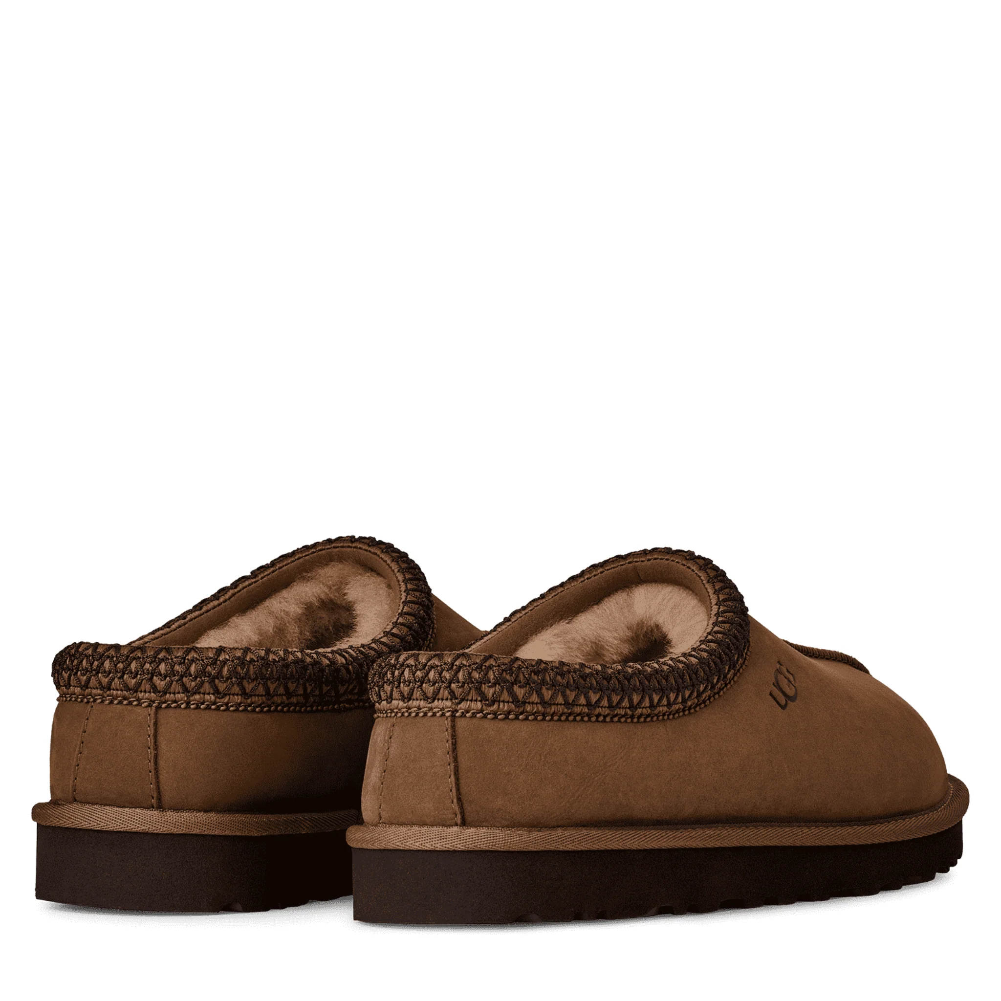 Mens UGG Dark Chestnut Tasman II Nubuck Slippers - Image 3