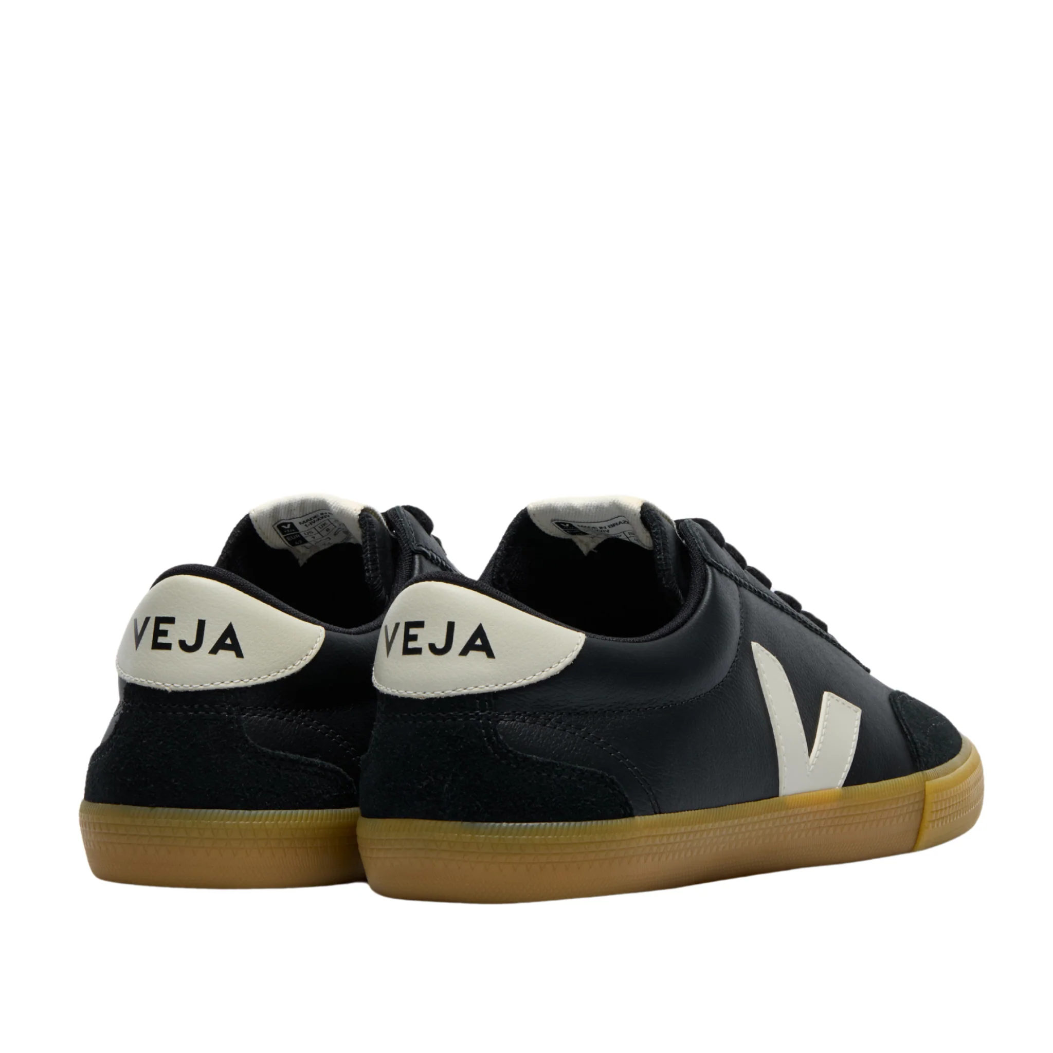 Mens VEJA Black/Pierre Volley Trainers - Image 2