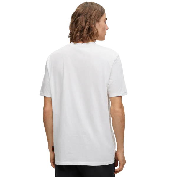 Mens BOSS White TeeBOSSRete S/s T Shirt - Image 3