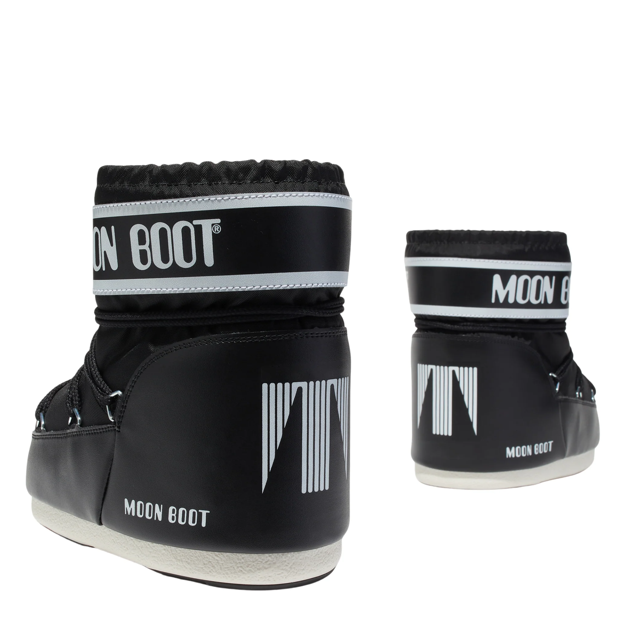 Womens Moon Boot Black Icon Low Nylon Boots - Image 4