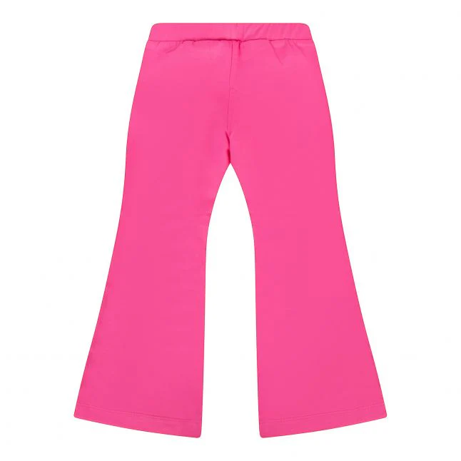 Girls Moschino Fuchsia Flare Trousers - Image 3