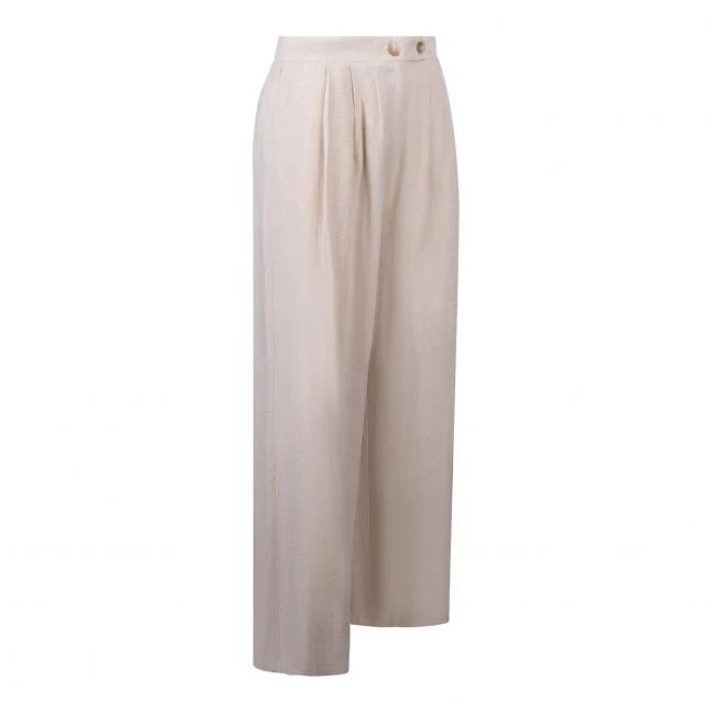 Womens Cream Mel Co-ord Trousers - Image 3