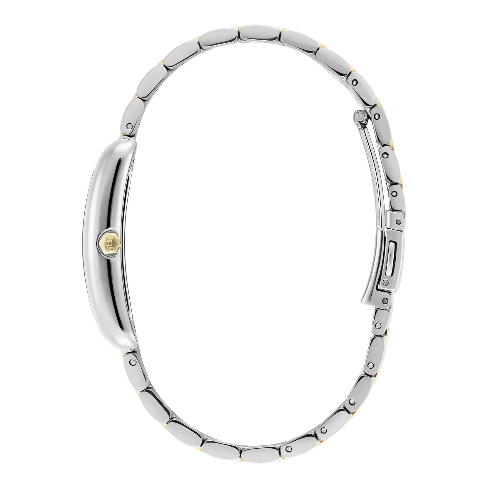 Womens Olivia Burton Silver/Gold Grove Tank Bracelet Watch - Image 3