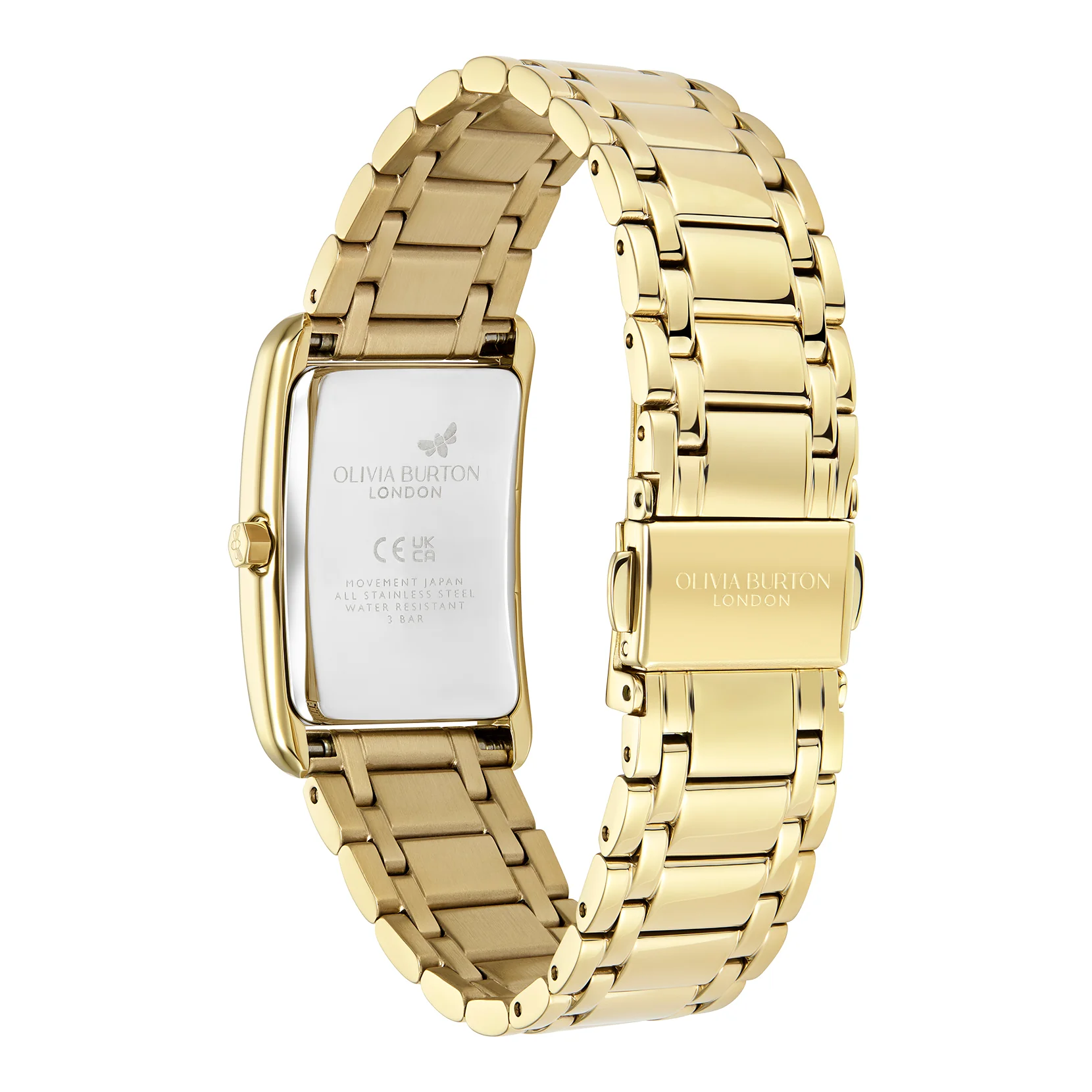 Womens Olivia Burton Gold/Forest Green Grove Tank Bracelet Watch - Image 4