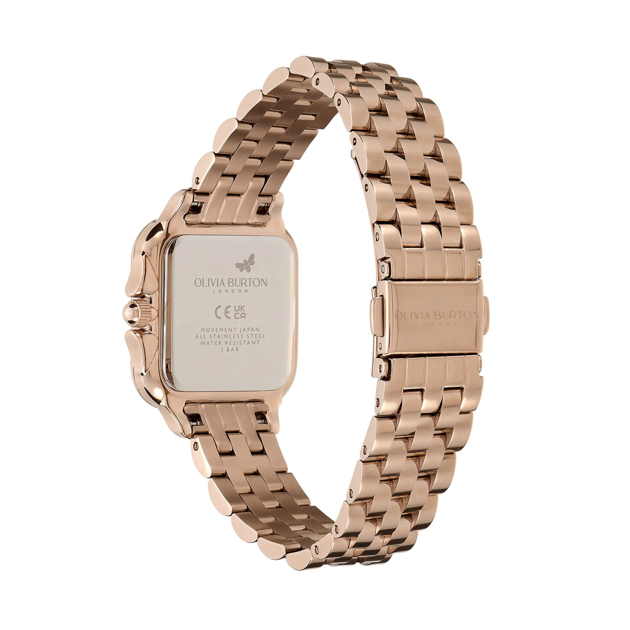Womens Olivia Burton Pale Rose Gold Grosvenor Bracelet Watch - Image 4