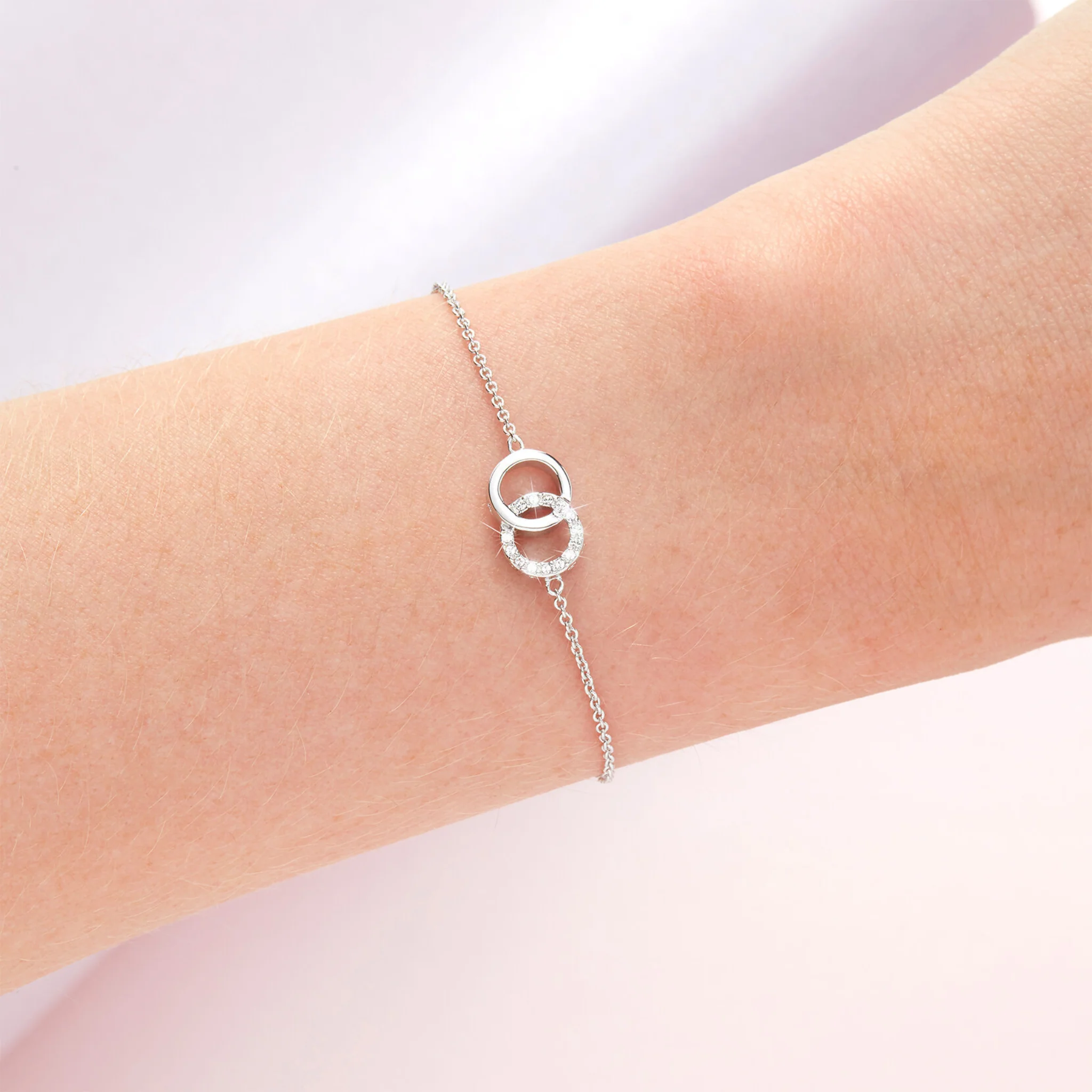 Womens Olivia Burton Silver Bejewelled Classic Bracelet - Image 2