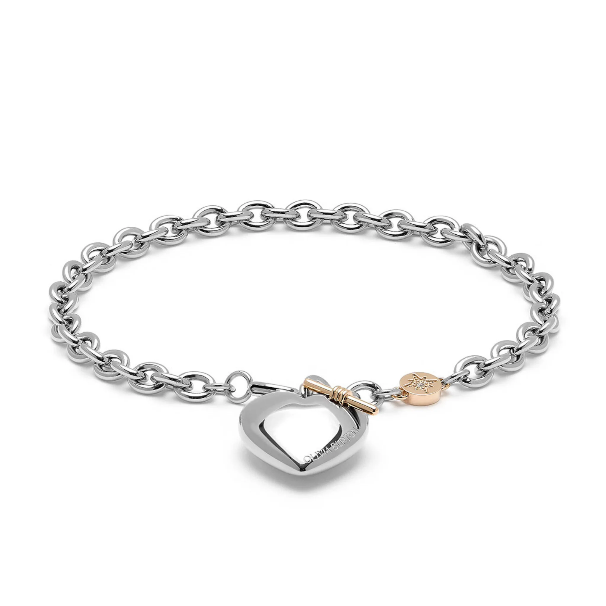 Womens Olivia Burton Silver Knot Heart Bracelet - Image 3