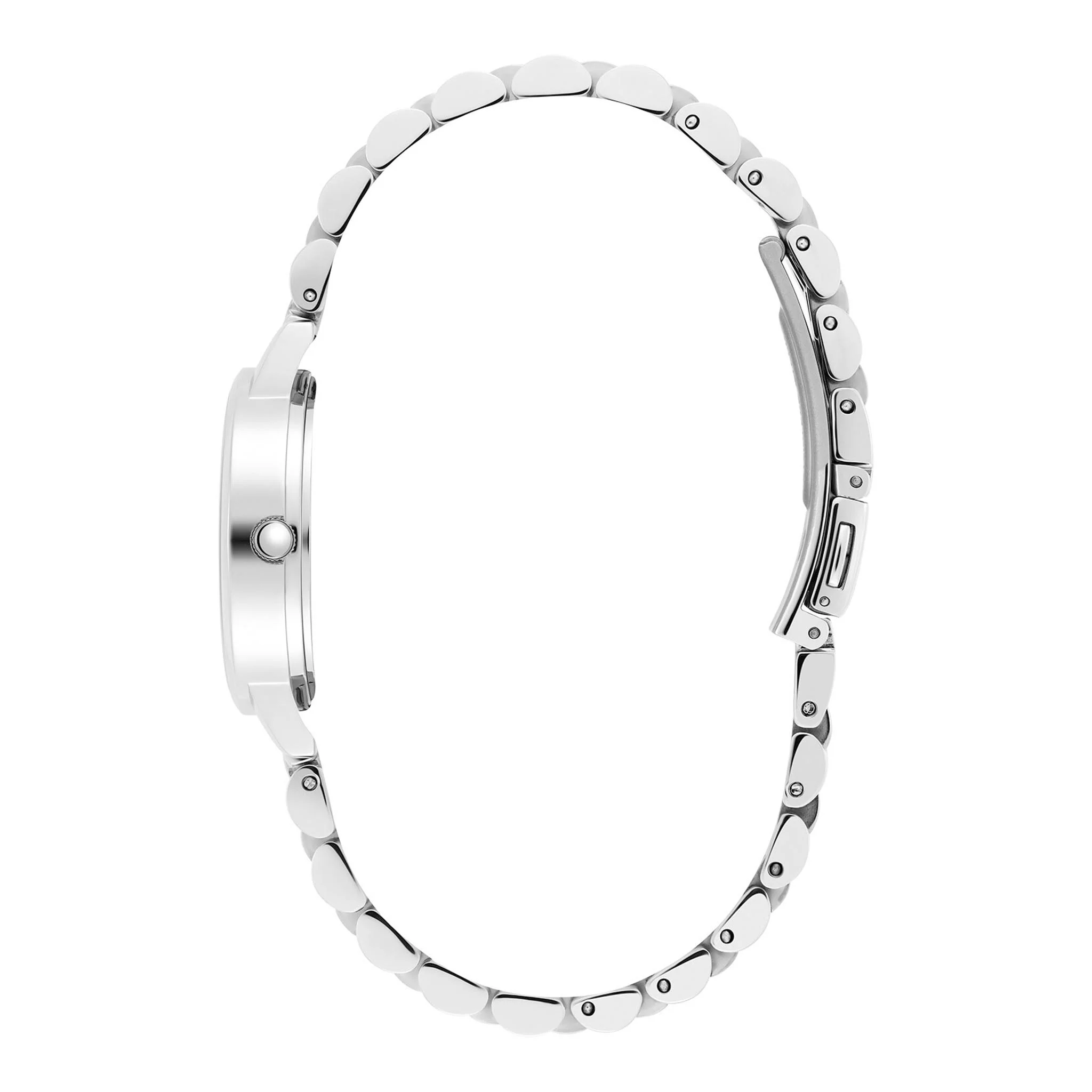 Womens Olivia Burton Silver/White Mother of Pearl Bracelet Watch - Image 3