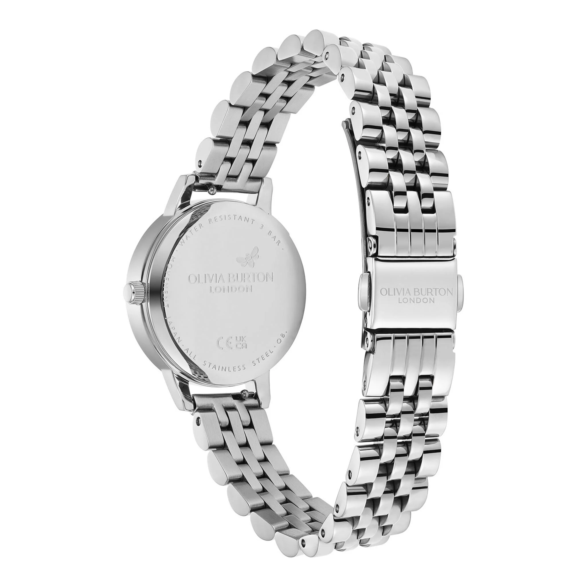 Womens Olivia Burton Silver/White Mother of Pearl Bracelet Watch - Image 4