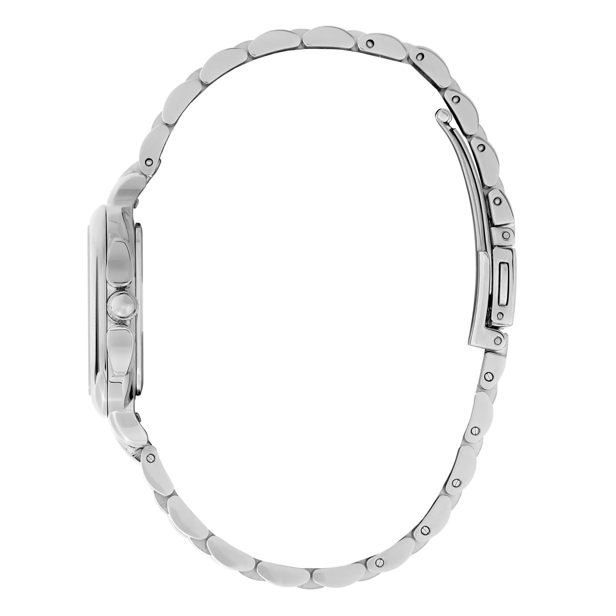 Womens Olivia Burton Silver/Blue Grosvenor Bracelet Watch - Image 5