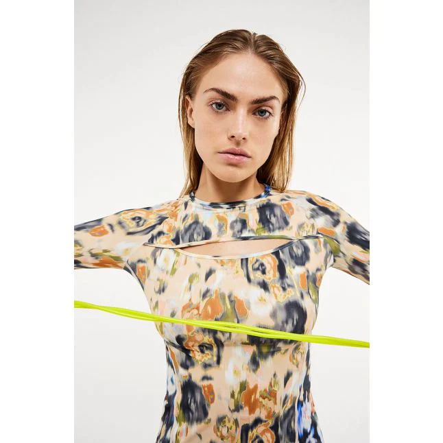 Womens P.E. Nation Floral Light Print Visualise L/s Top - Image 2