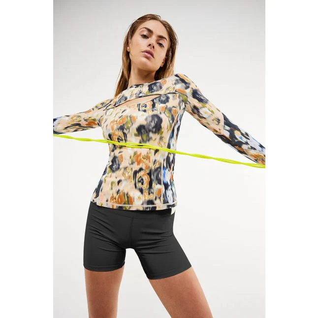 Womens P.E. Nation Floral Light Print Visualise L/s Top - Image 3