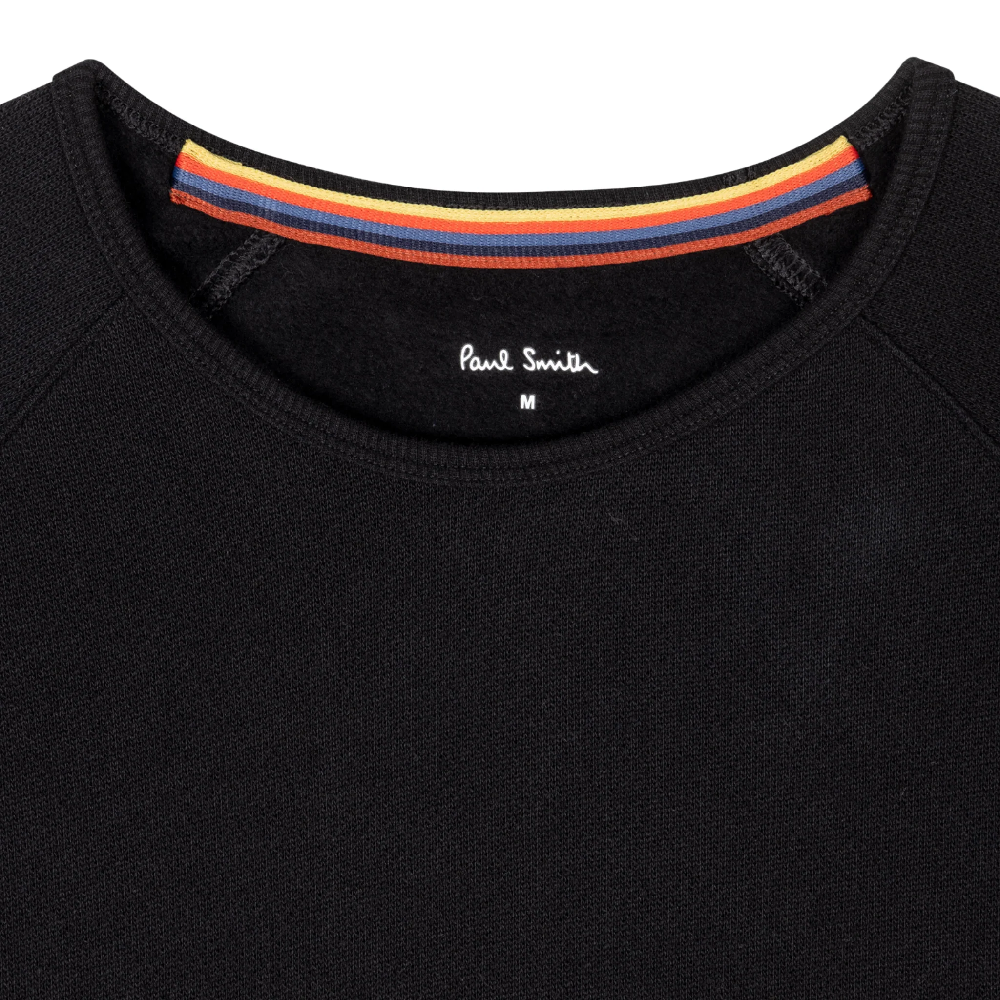 Mens Paul Smith Black Artist Rib Lounge Sweatshirt - Image 2