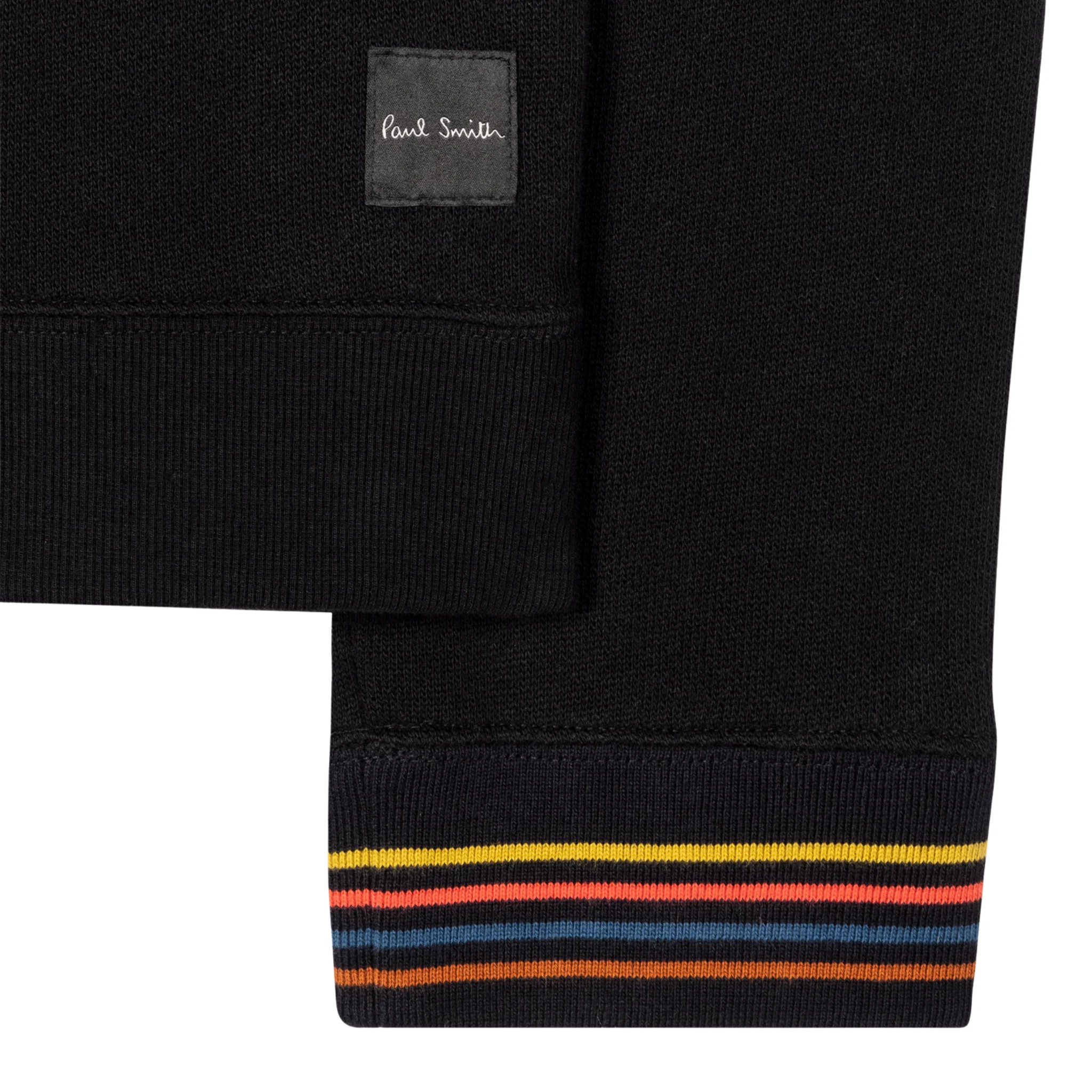 Mens Paul Smith Black Artist Rib Lounge Sweatshirt - Image 3