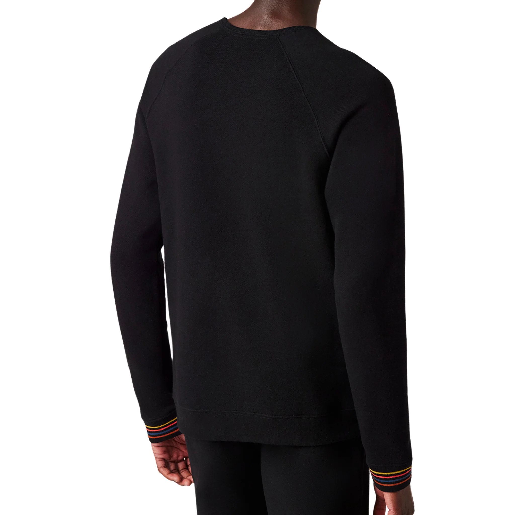 Mens Paul Smith Black Artist Rib Lounge Sweatshirt - Image 5