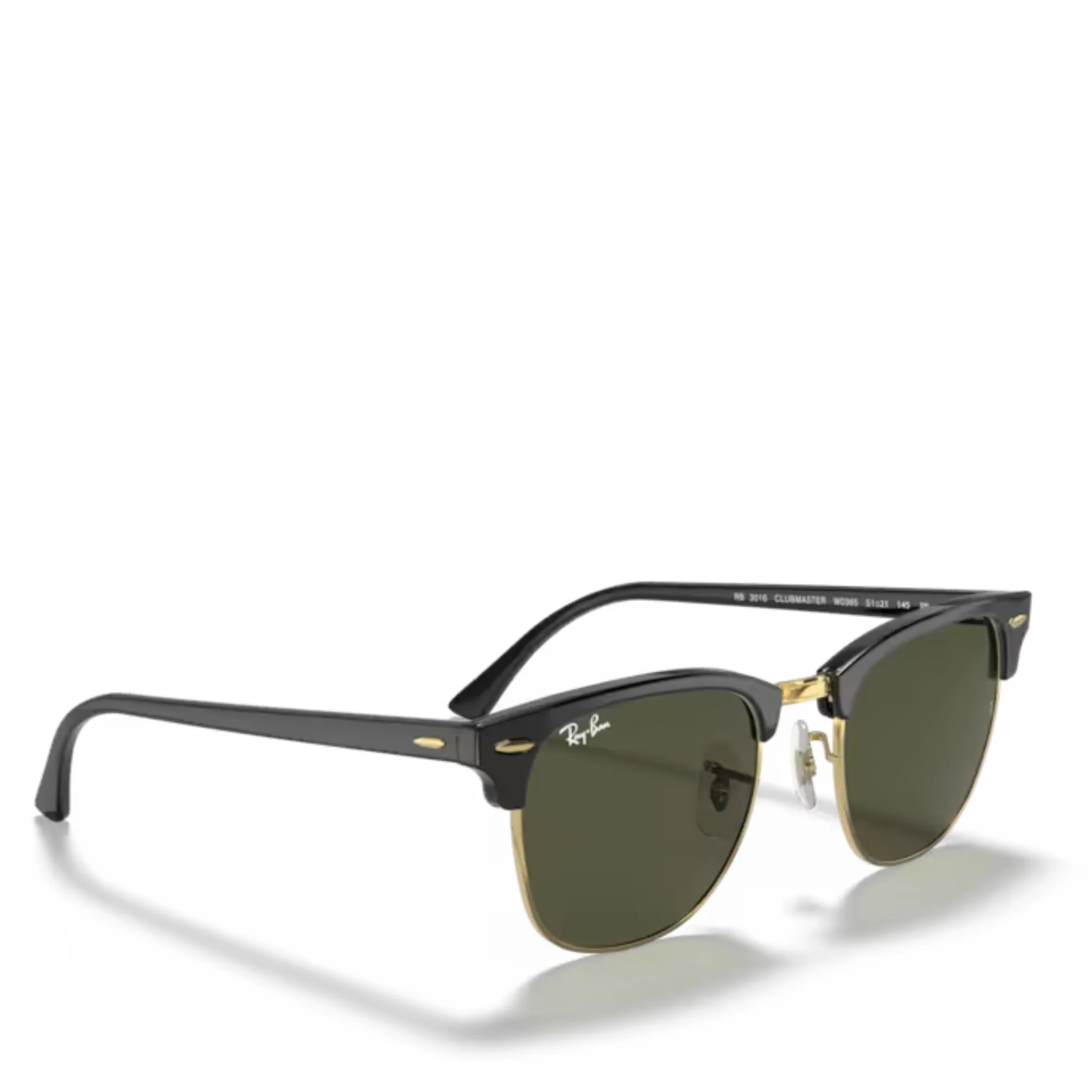 Unisex W0365 Ebony/Arista/Green RB3016 Clubmaster Sunglasses - Image 3
