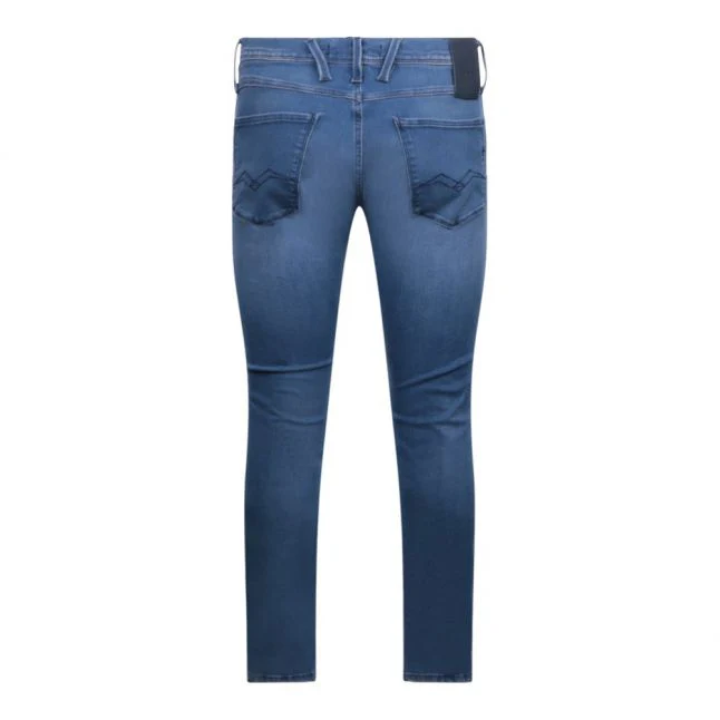 Mens Replay Medium Blue Anbass Slim Fit Jeans - Image 4