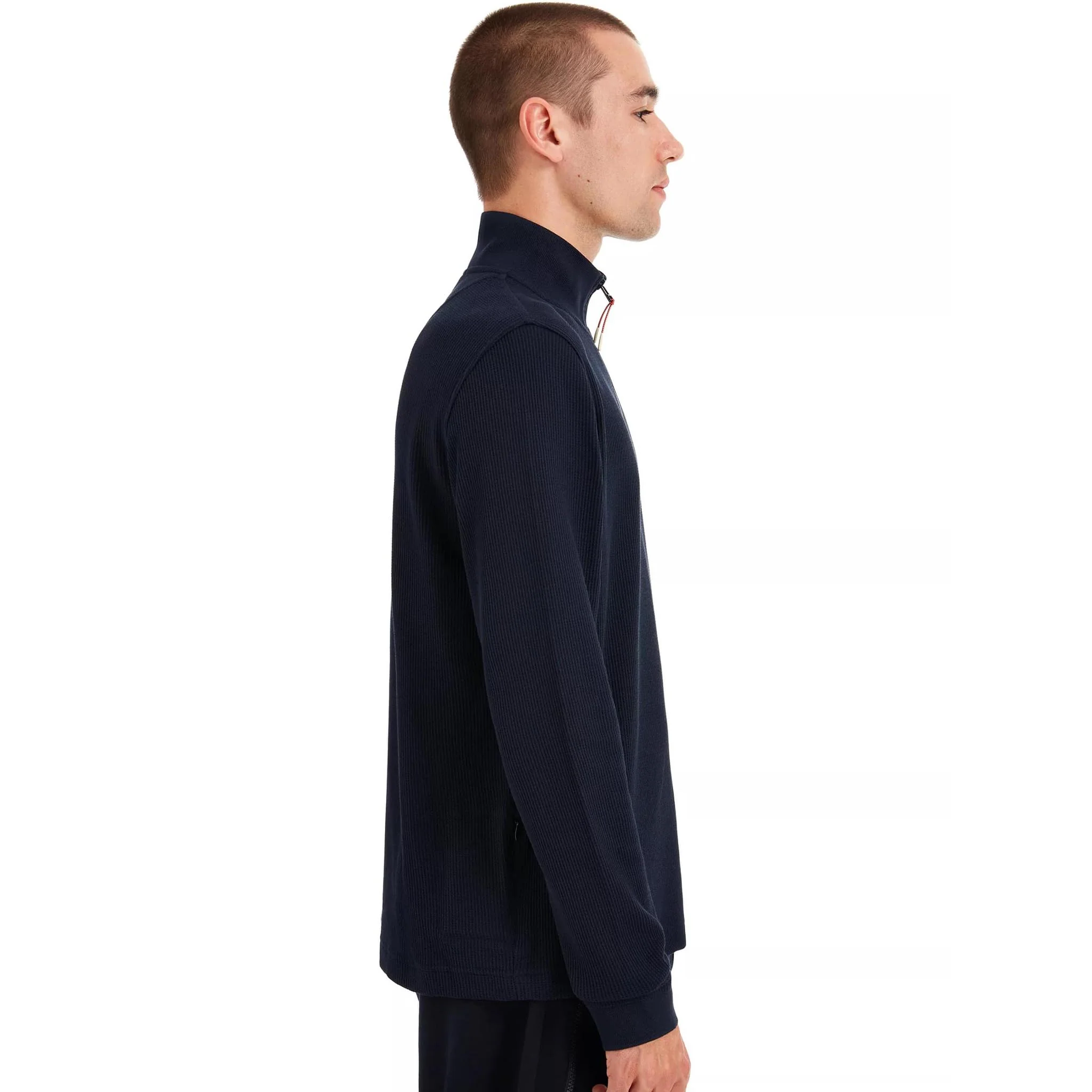 Mens Sealskinz Navy Waffle Forncett 1/4 Zip Sweat - Image 4