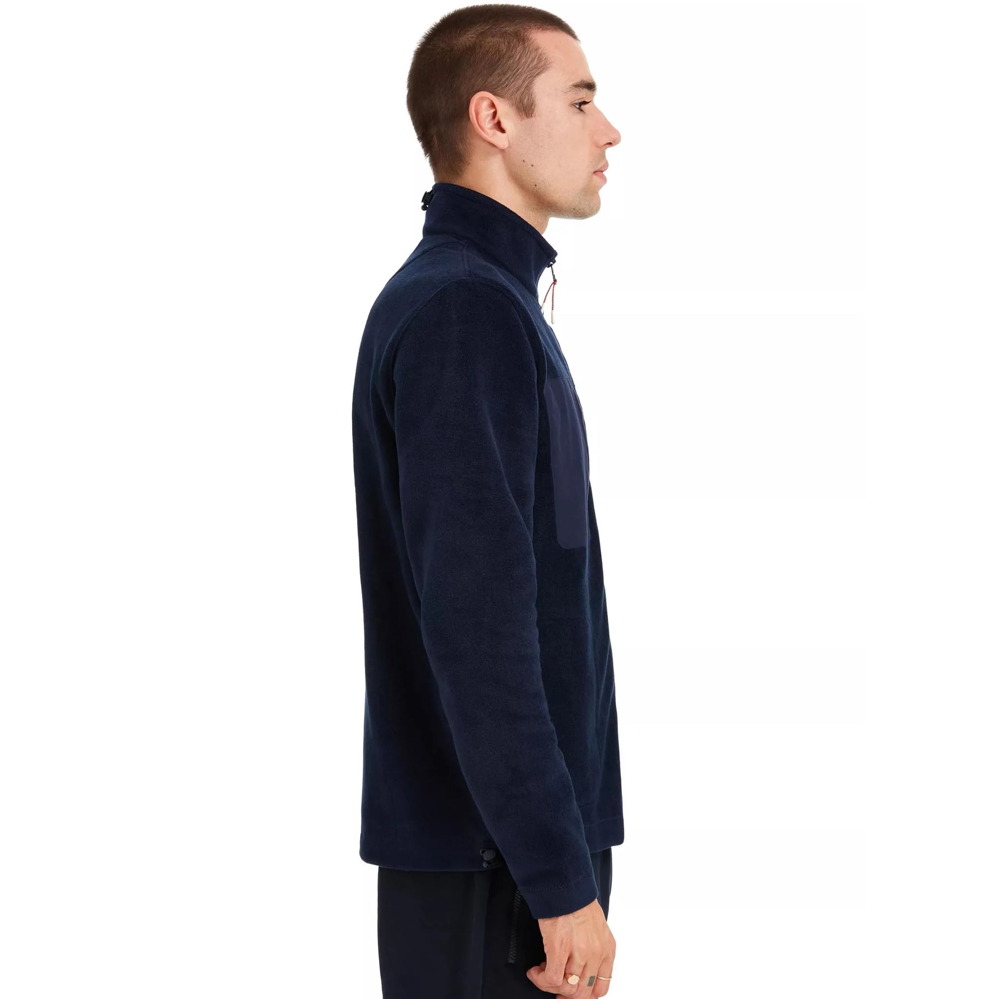 Mens Sealskinz Navy Geldeston Zip Fleece Jacket - Image 3