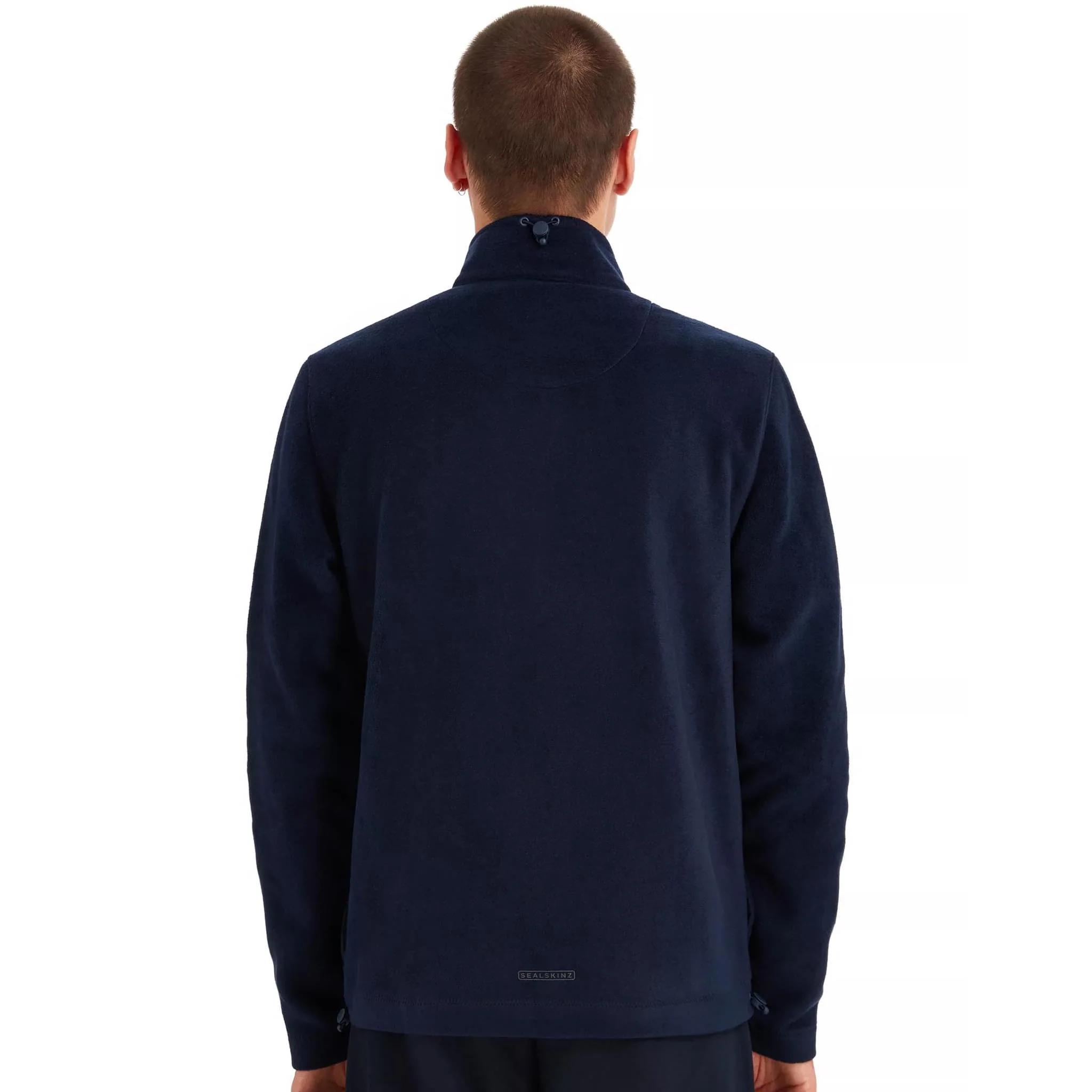 Mens Sealskinz Navy Geldeston Zip Fleece Jacket - Image 4