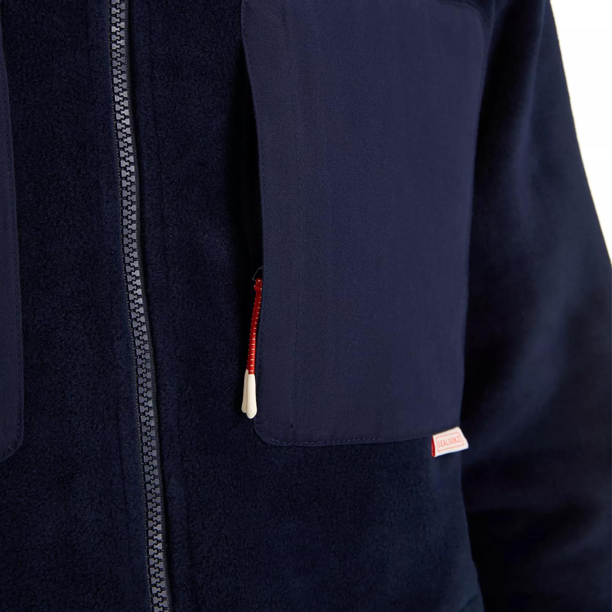 Mens Sealskinz Navy Geldeston Zip Fleece Jacket - Image 6
