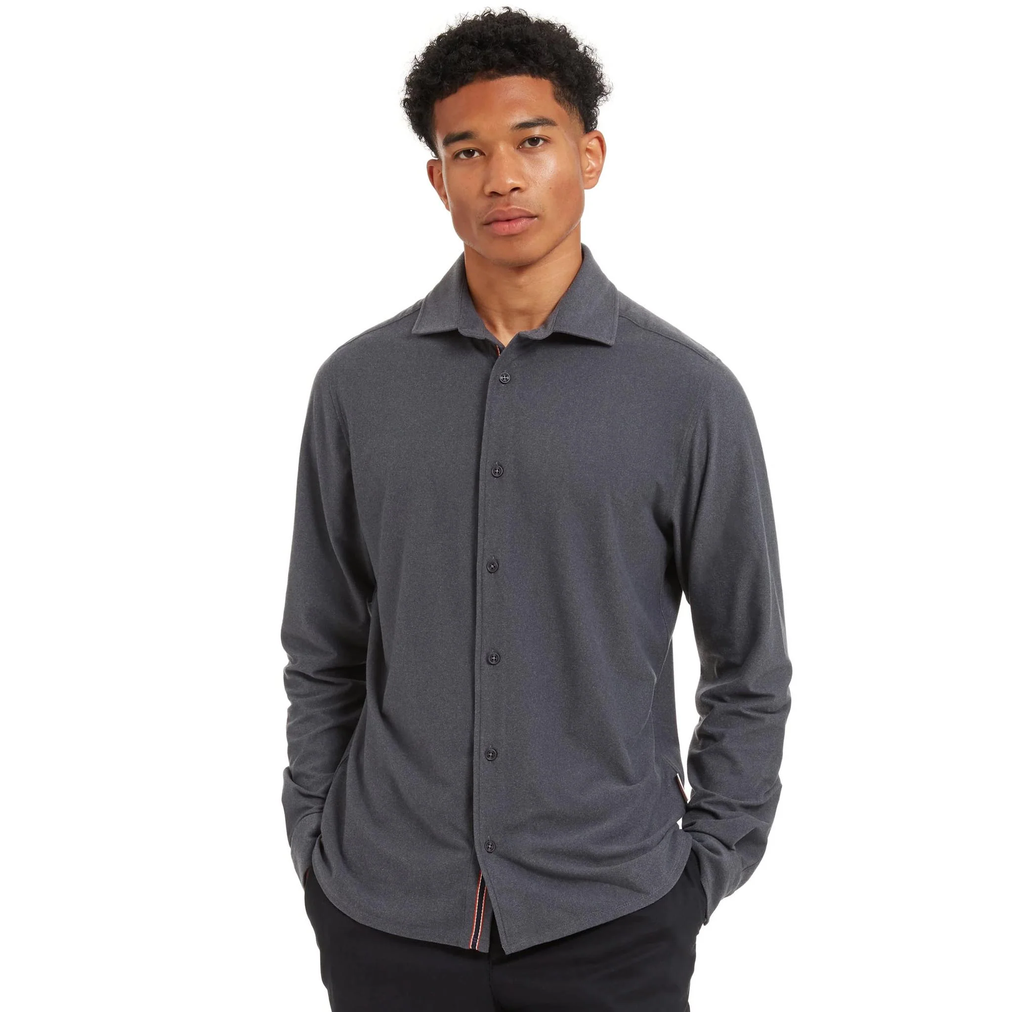 Mens Sealskinz Navy Weybourne L/s Shirt - Image 2