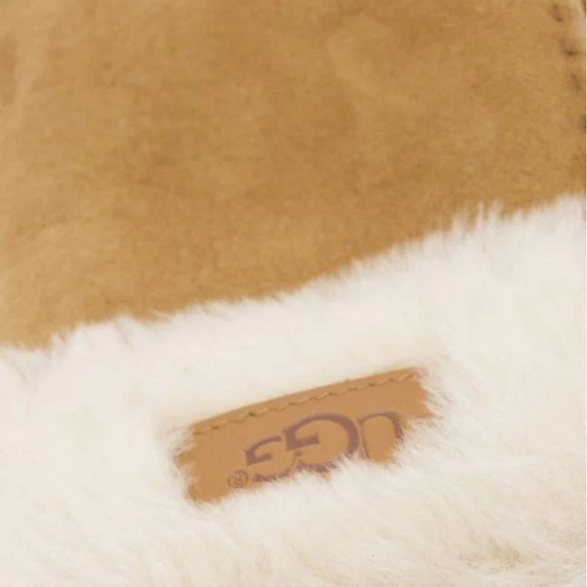 Womens UGG Chestnut Sheepskin Turn Cuff Gloves - Image 3
