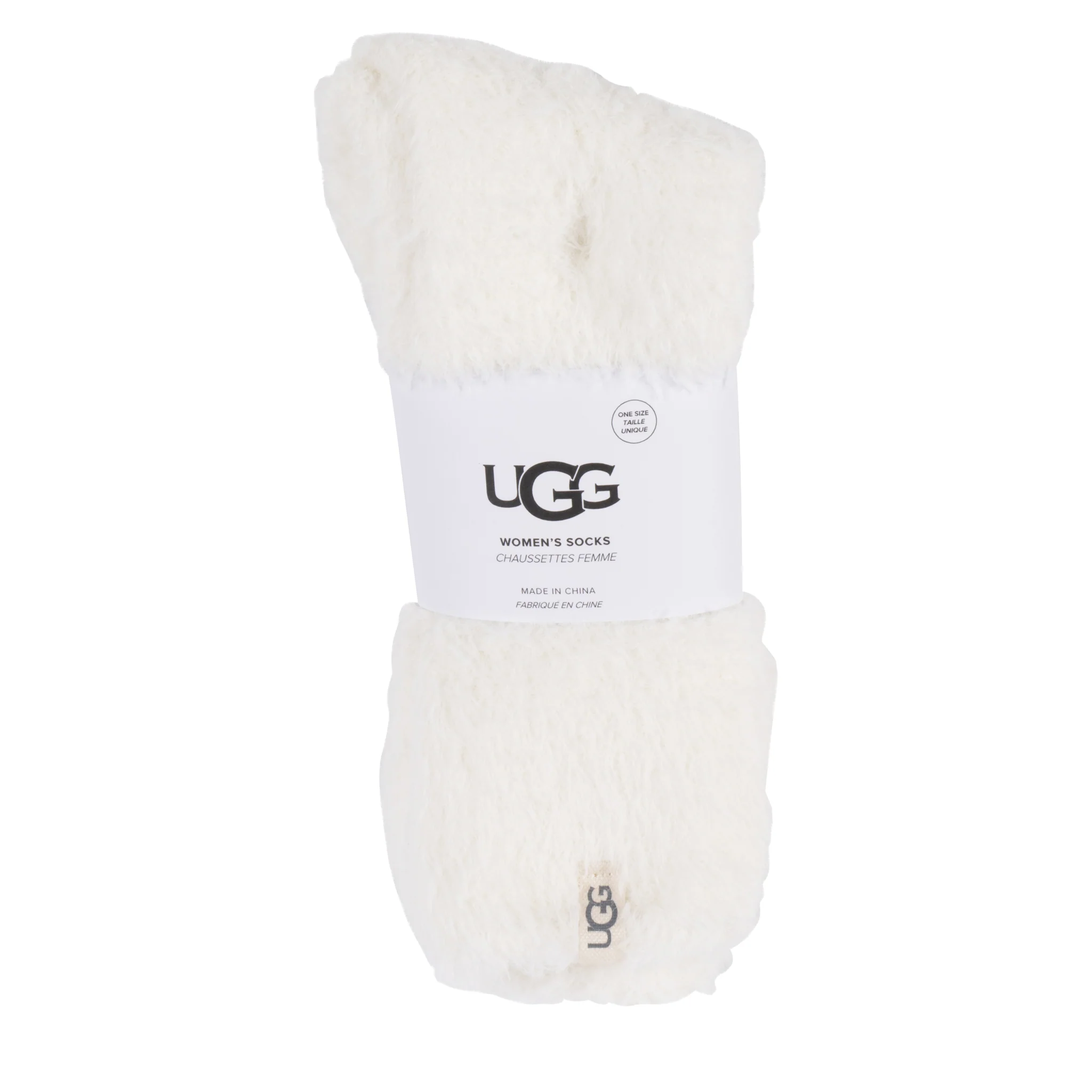 Womens UGG Cream Teddi Cozy Crew Socks - Image 2