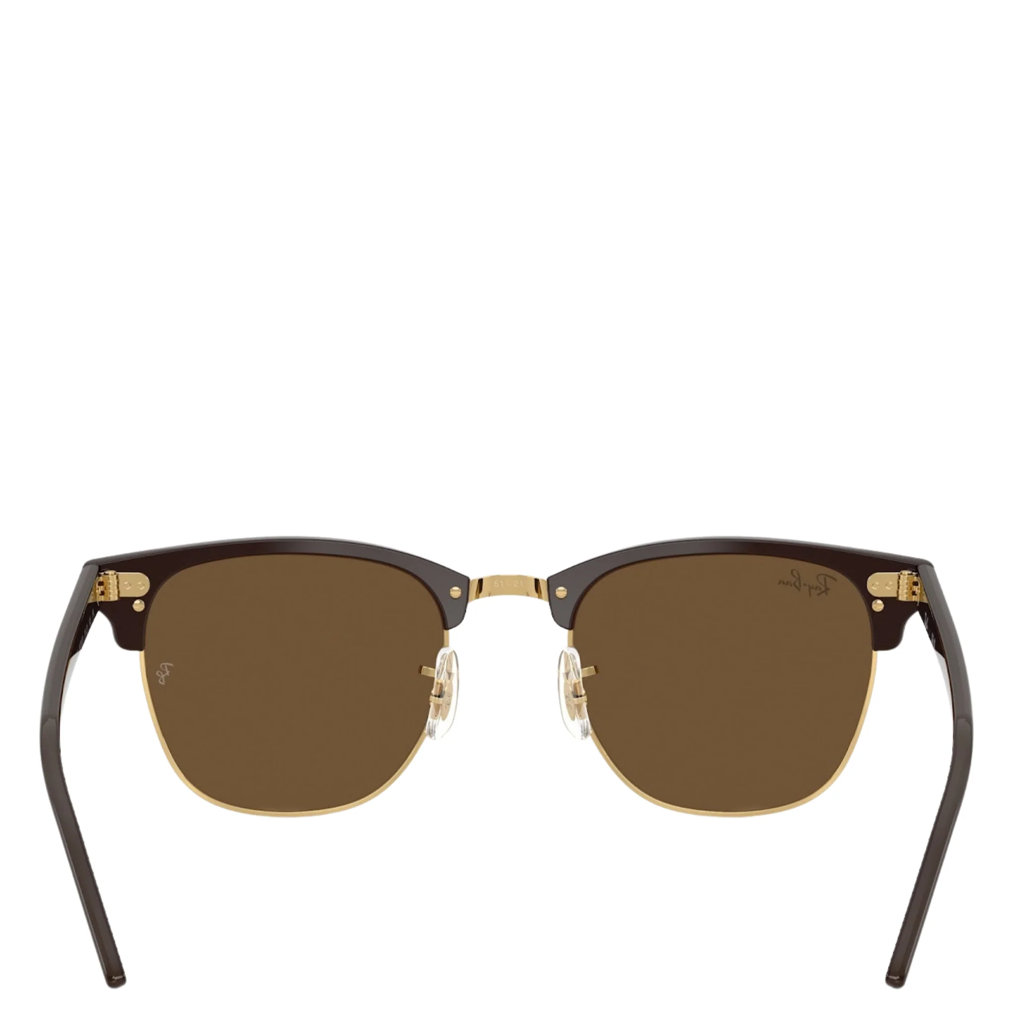 Unisex Ray-Ban 687853 Brown on Gold RB3016 Clubmaster Sunglasses - Image 4