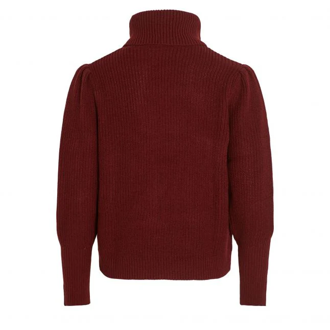 Womens Vila Cabernet Vilou Rollneck Knit - Image 3