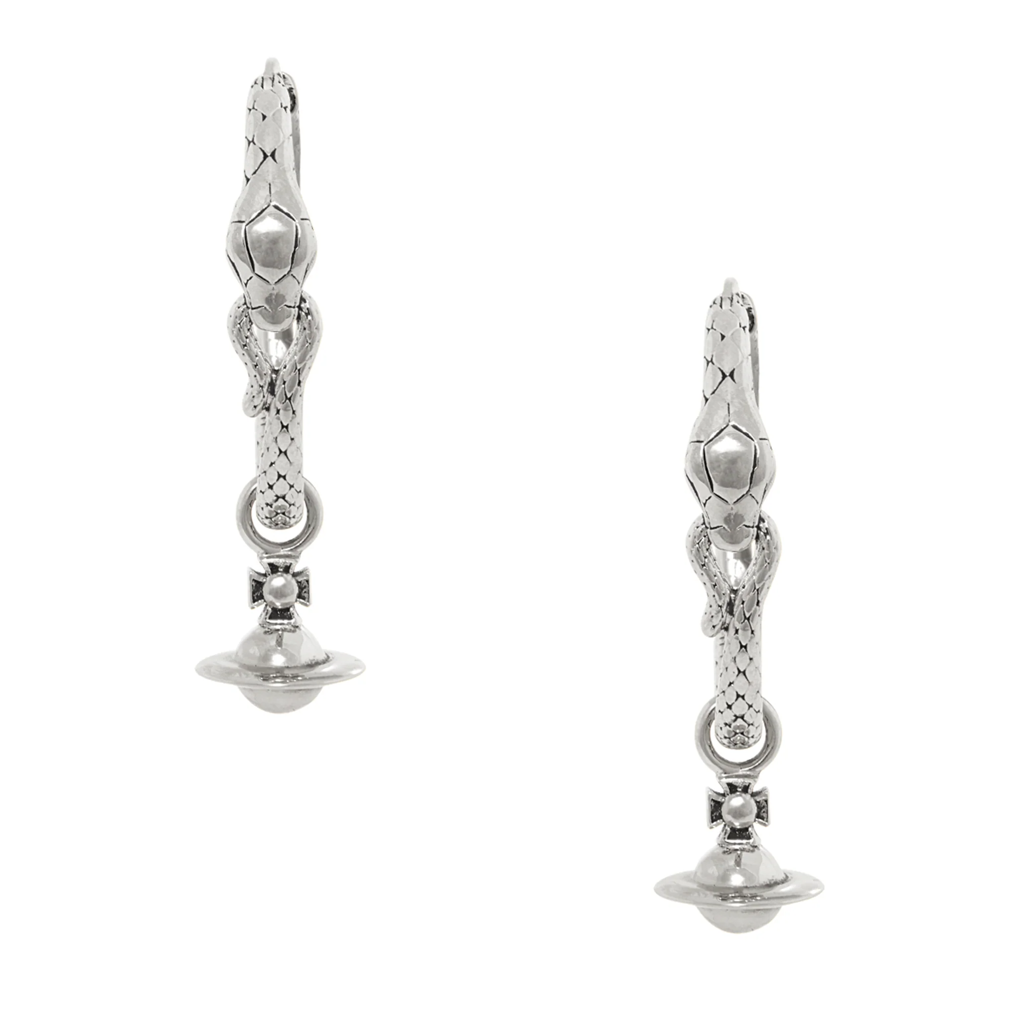 Vivienne Westwood Antique Platinum Albane Hoop Earrings - Image 2