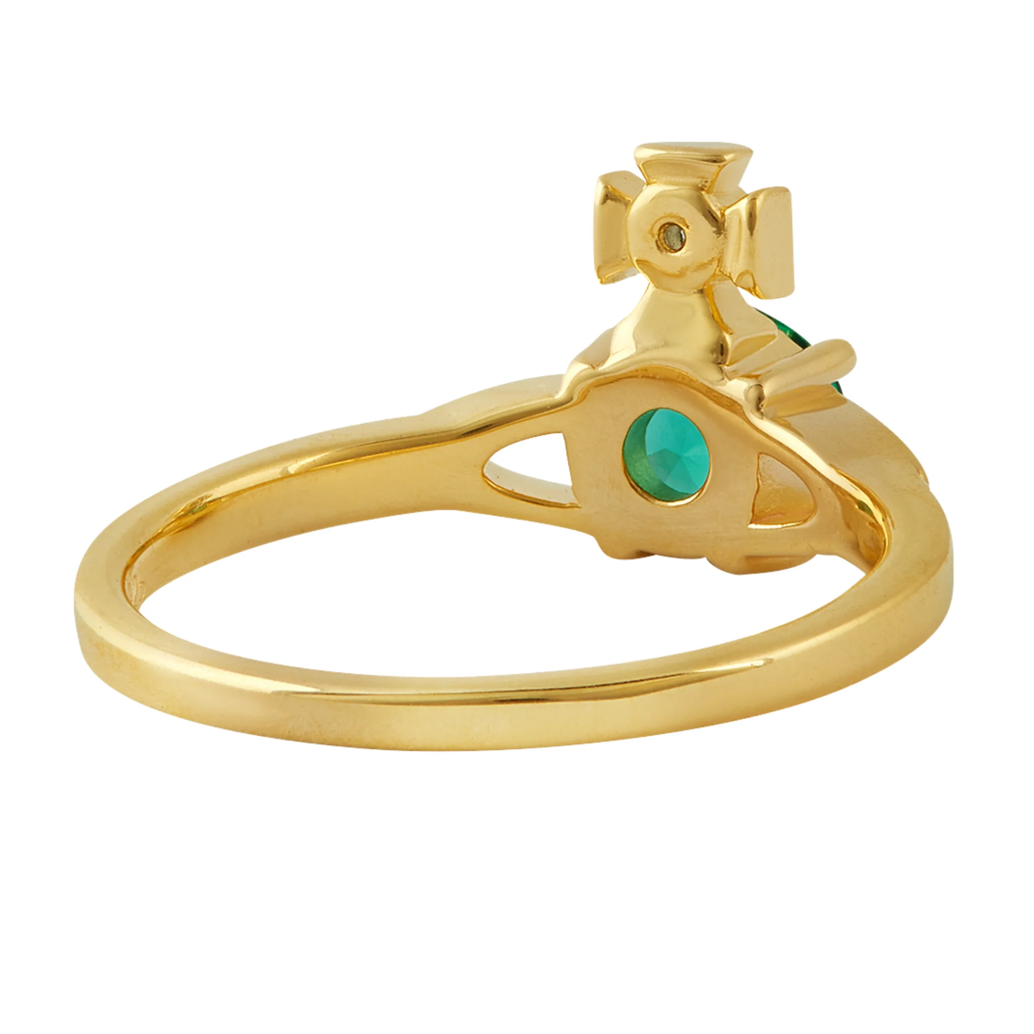 Vivienne Westwood Gold/Turquoise CZ Reina Petite Ring - Image 3