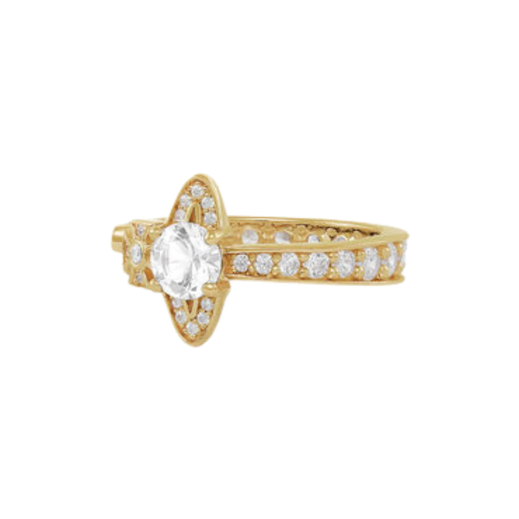 Vivienne Westwood Gold/White CZ Maitena Ring - Image 2