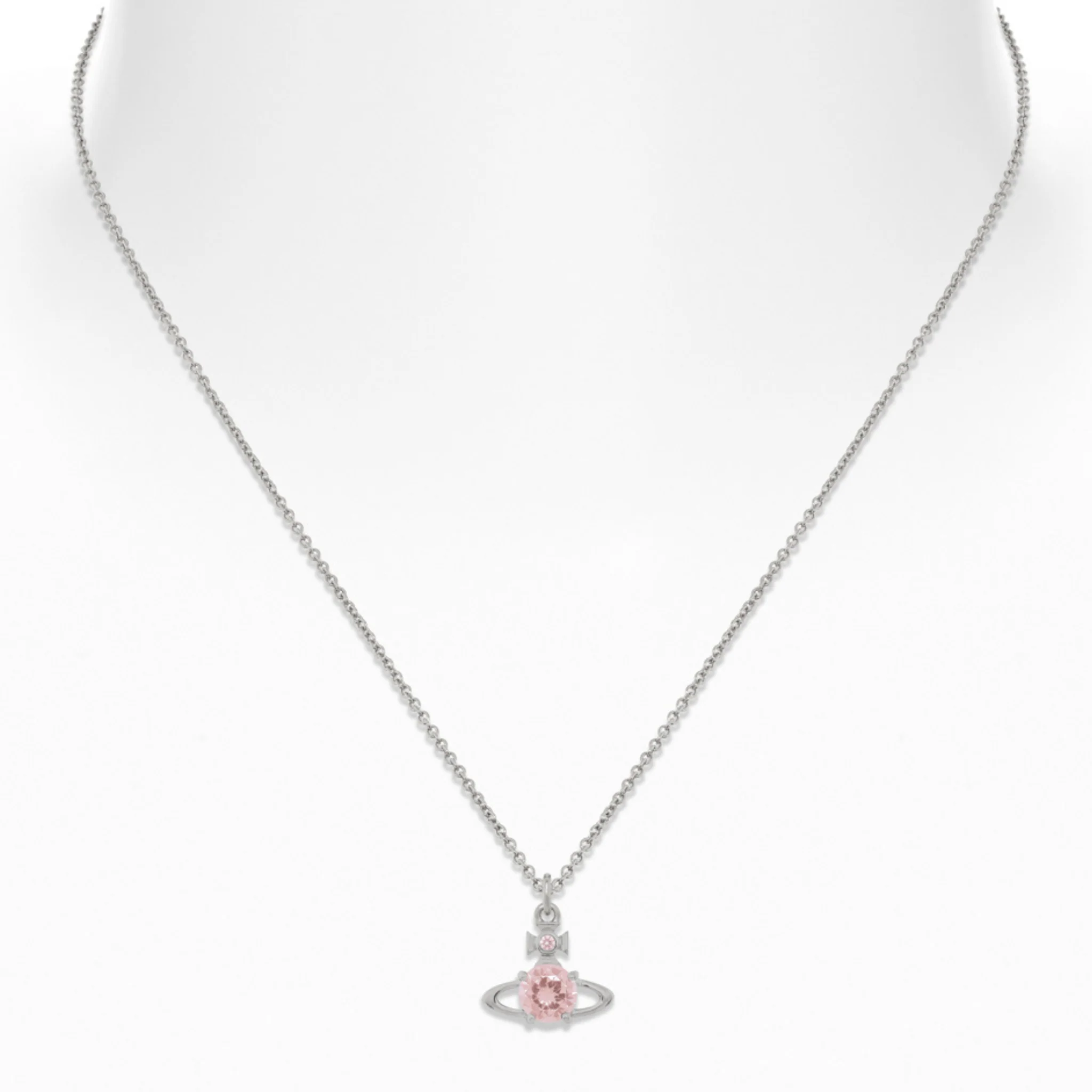 Vivienne Westwood Platinum/Champagne CZ Reina Pendant Necklace - Image 2