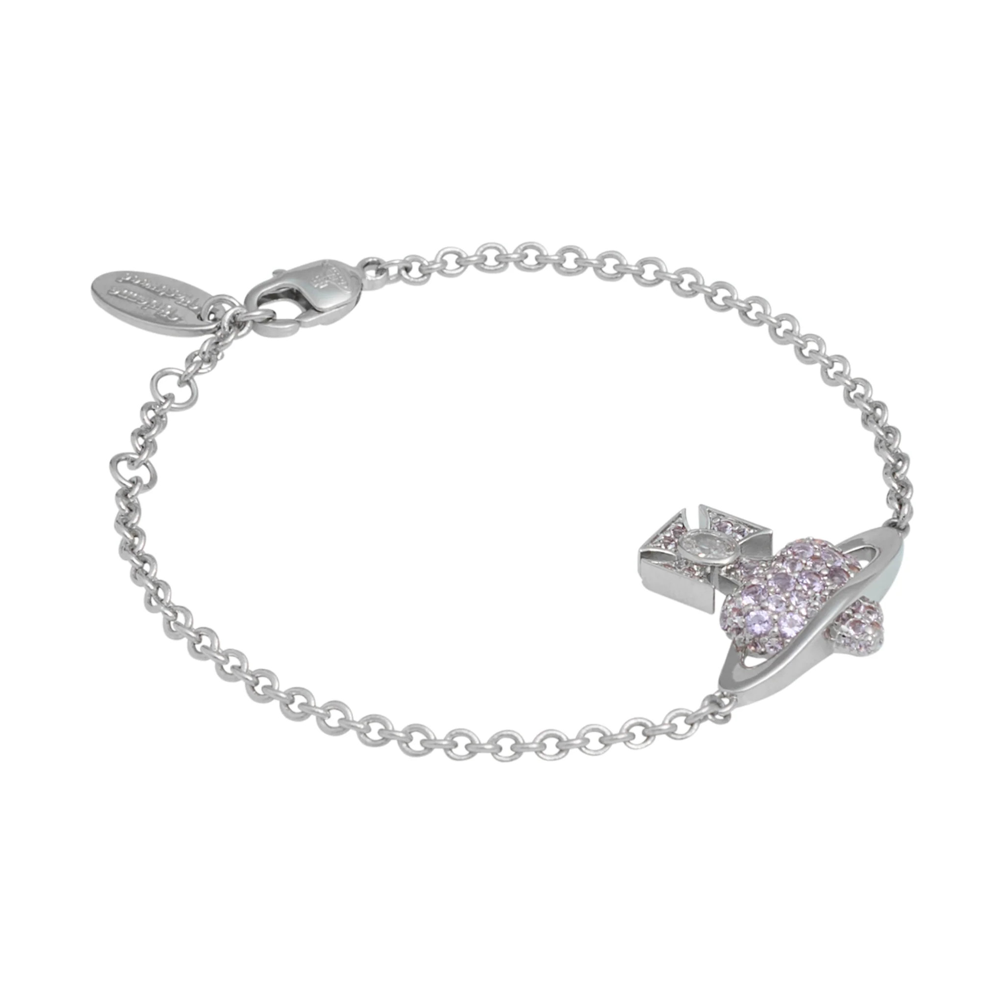 Vivienne Westwood Platinum/Lilac Agnatha Bracelet - Image 2