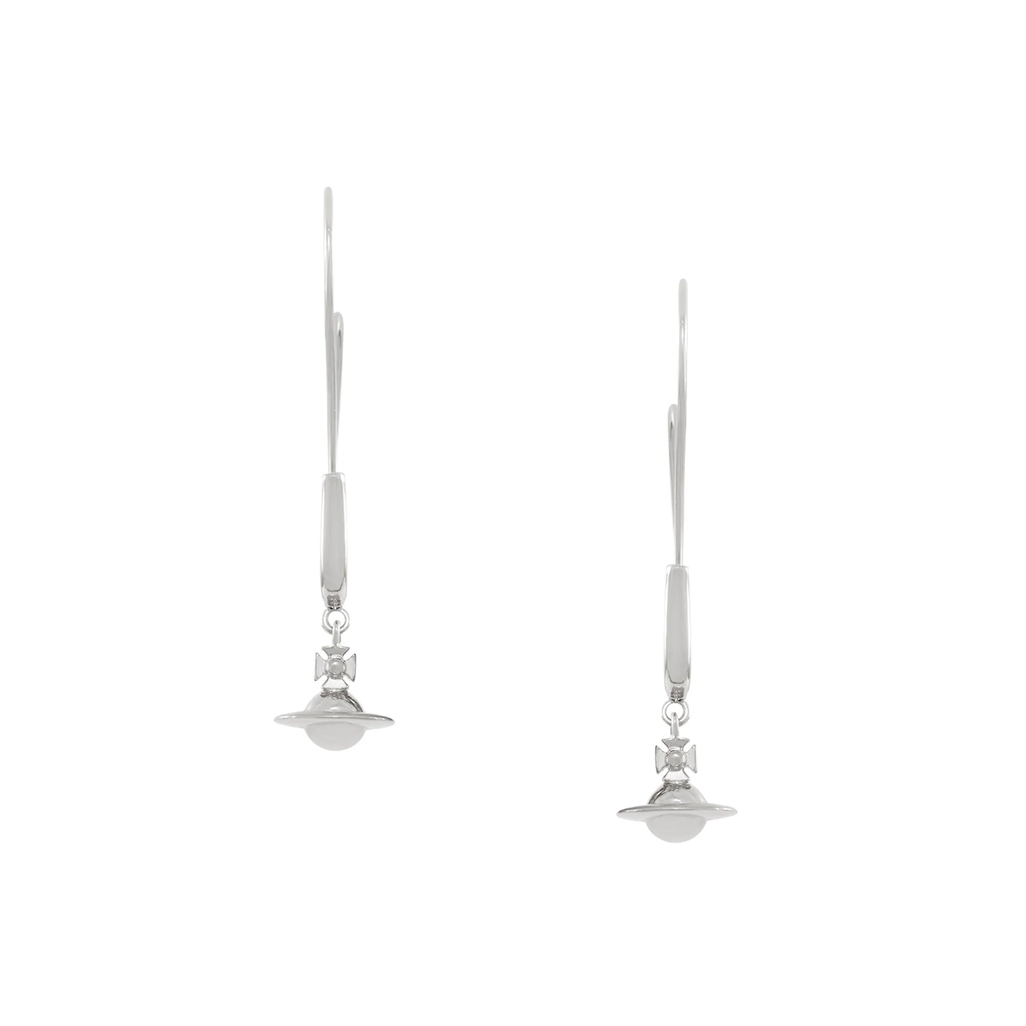 Vivienne Westwood Platinum Maxima Orb Earrings - Image 2